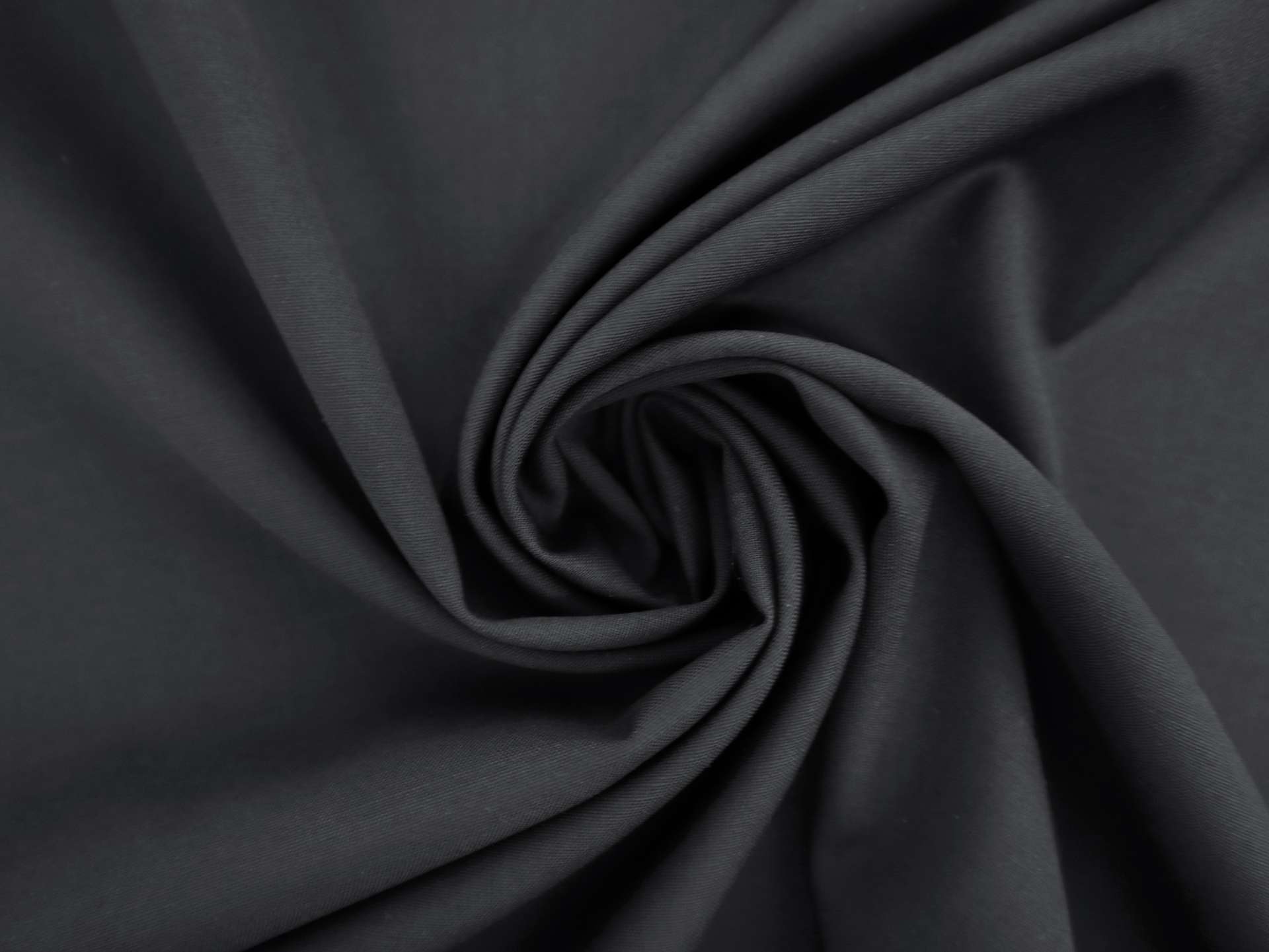 Italian Stretch Wool Suiting in Black