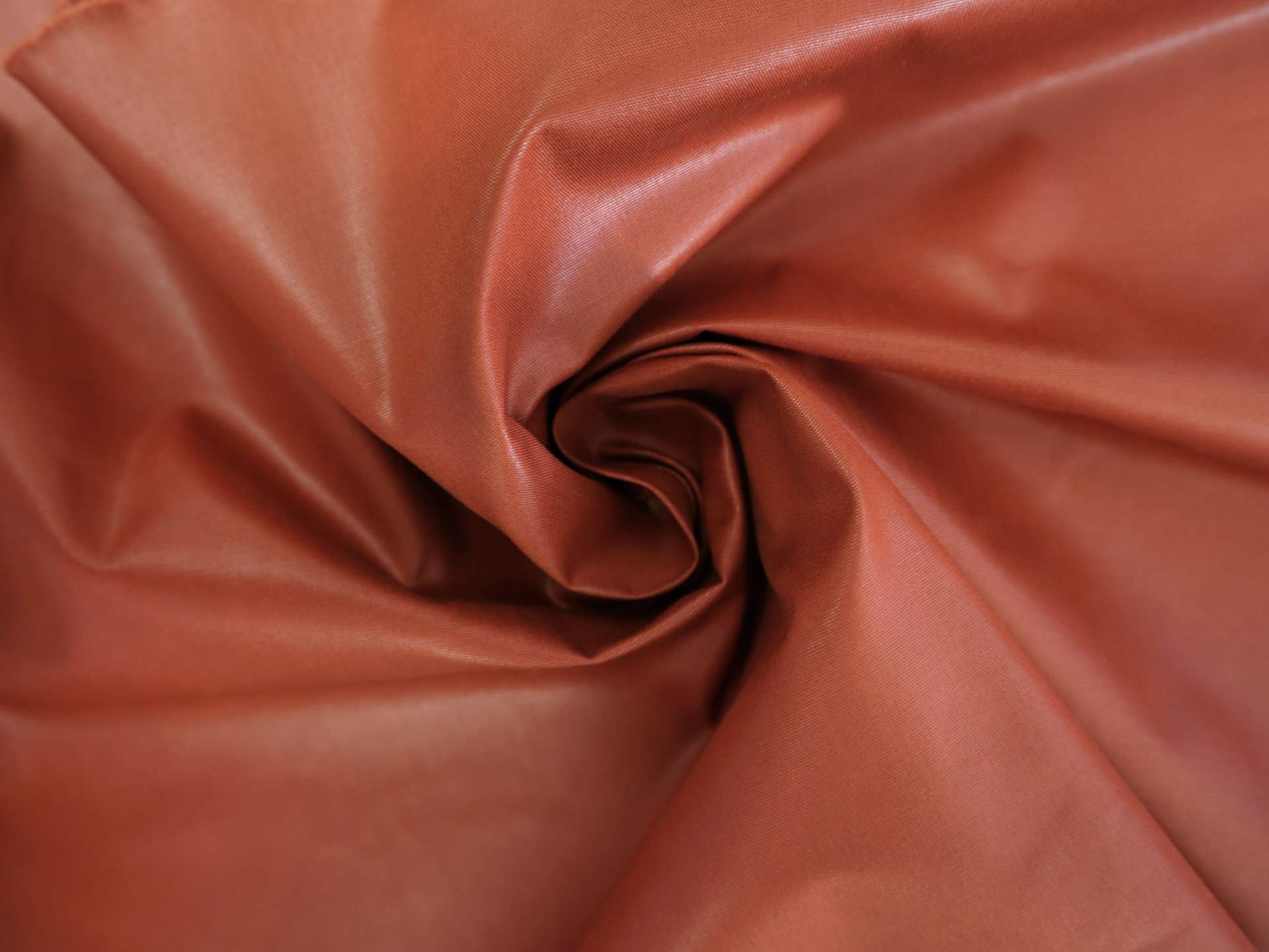 Cotton Poly Chintz in Burnt Orange