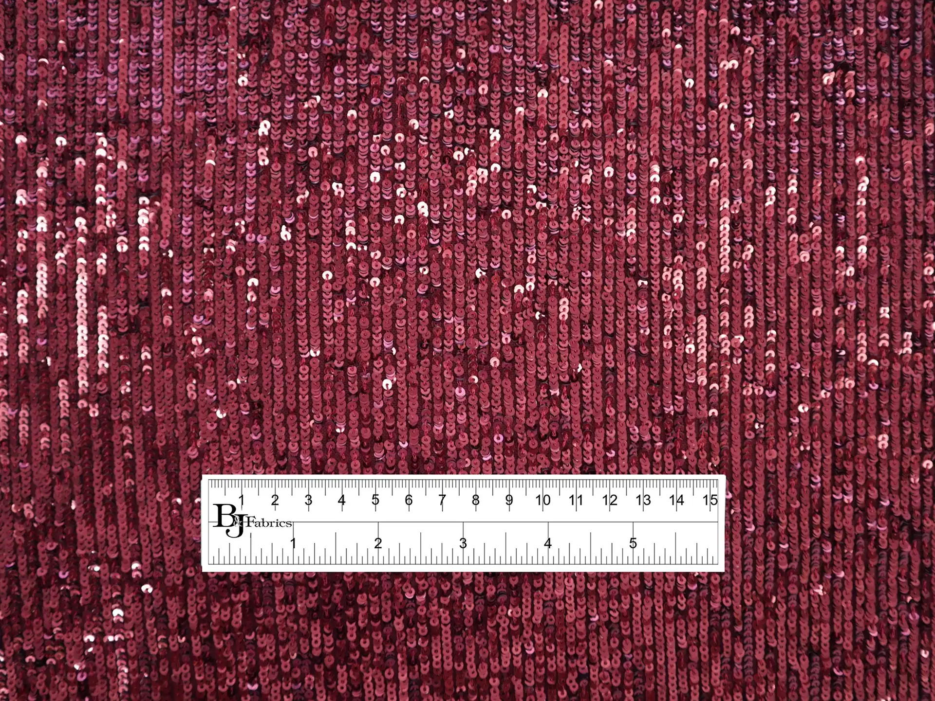 Mini Sequins on Stretch Tulle in Cherry