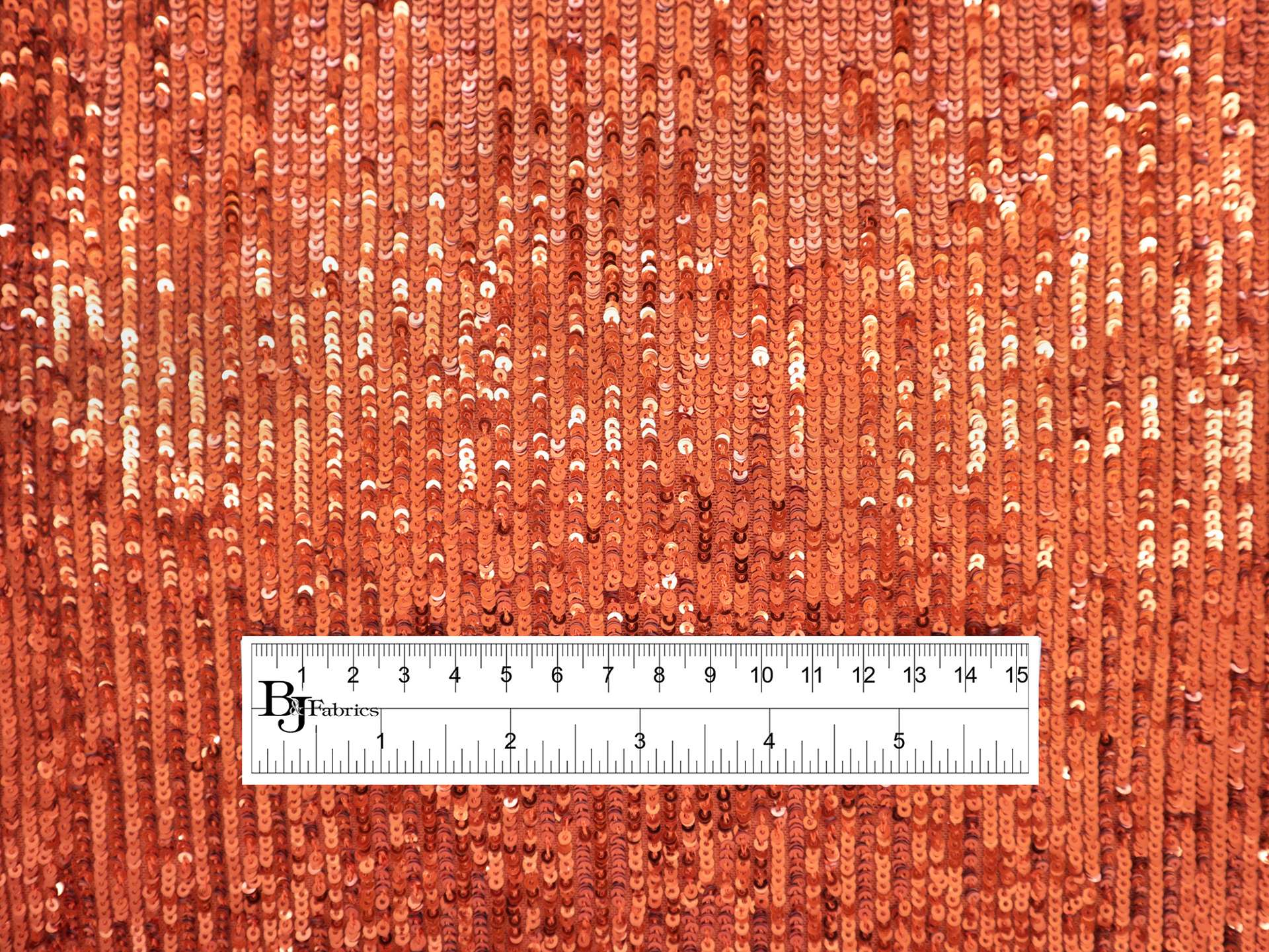 Mini Sequins on Stretch Tulle in TerraCotta