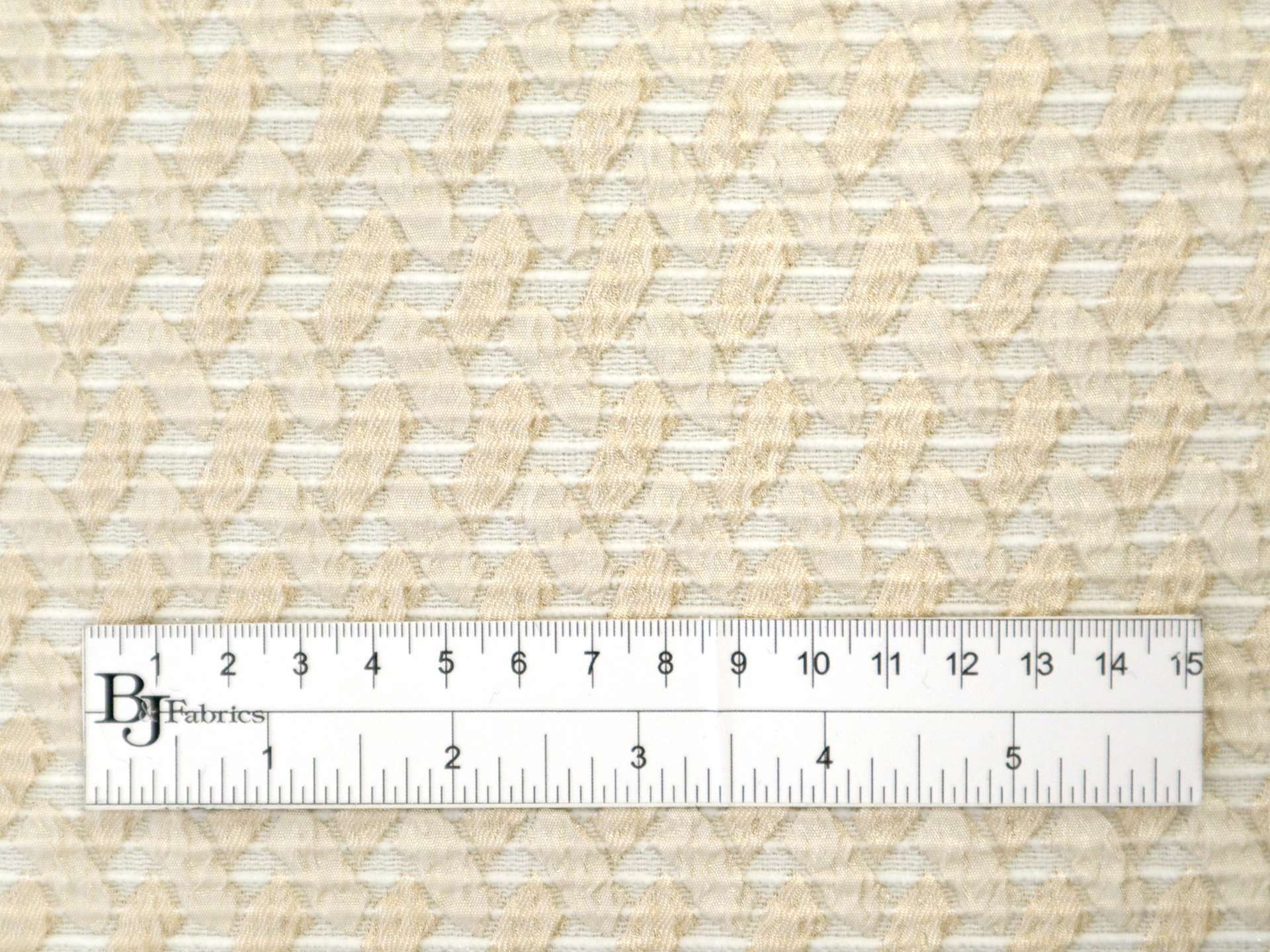 Jacquard with Criss Cross Pattern in Cream