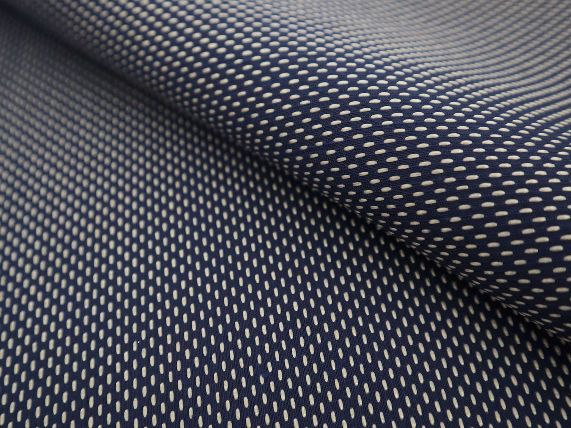 Rayon and Cotton Blend Raffia in Navy