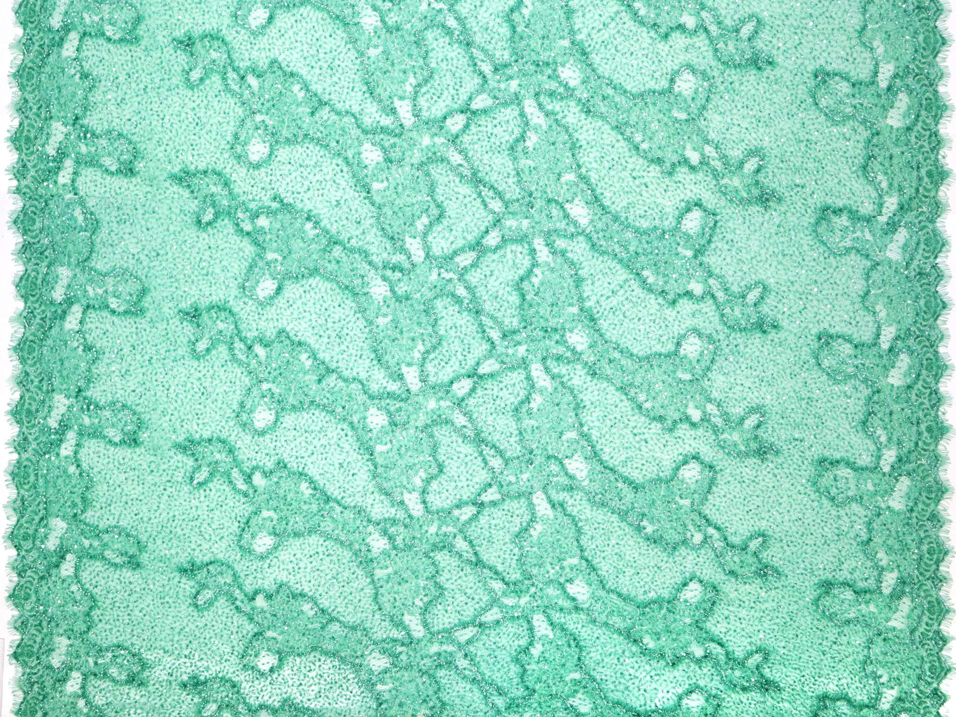 Beaded Chantilly Lace in Jade