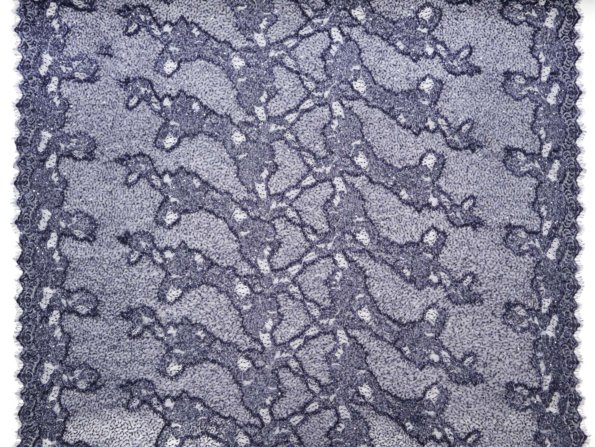 Beaded Chantilly Lace in Navy