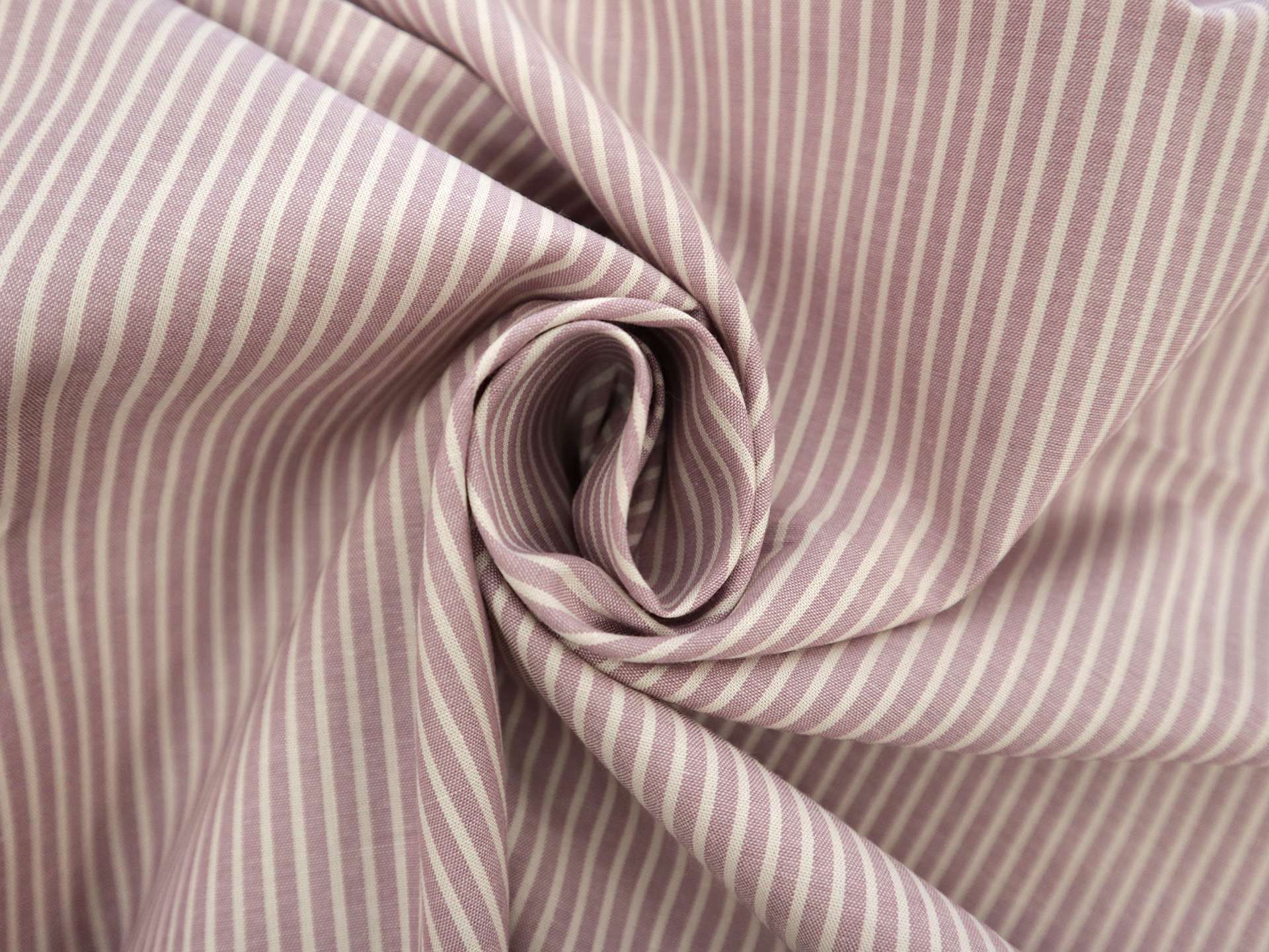 Japanese Cotton Yarn Dye Stripe in Lilac