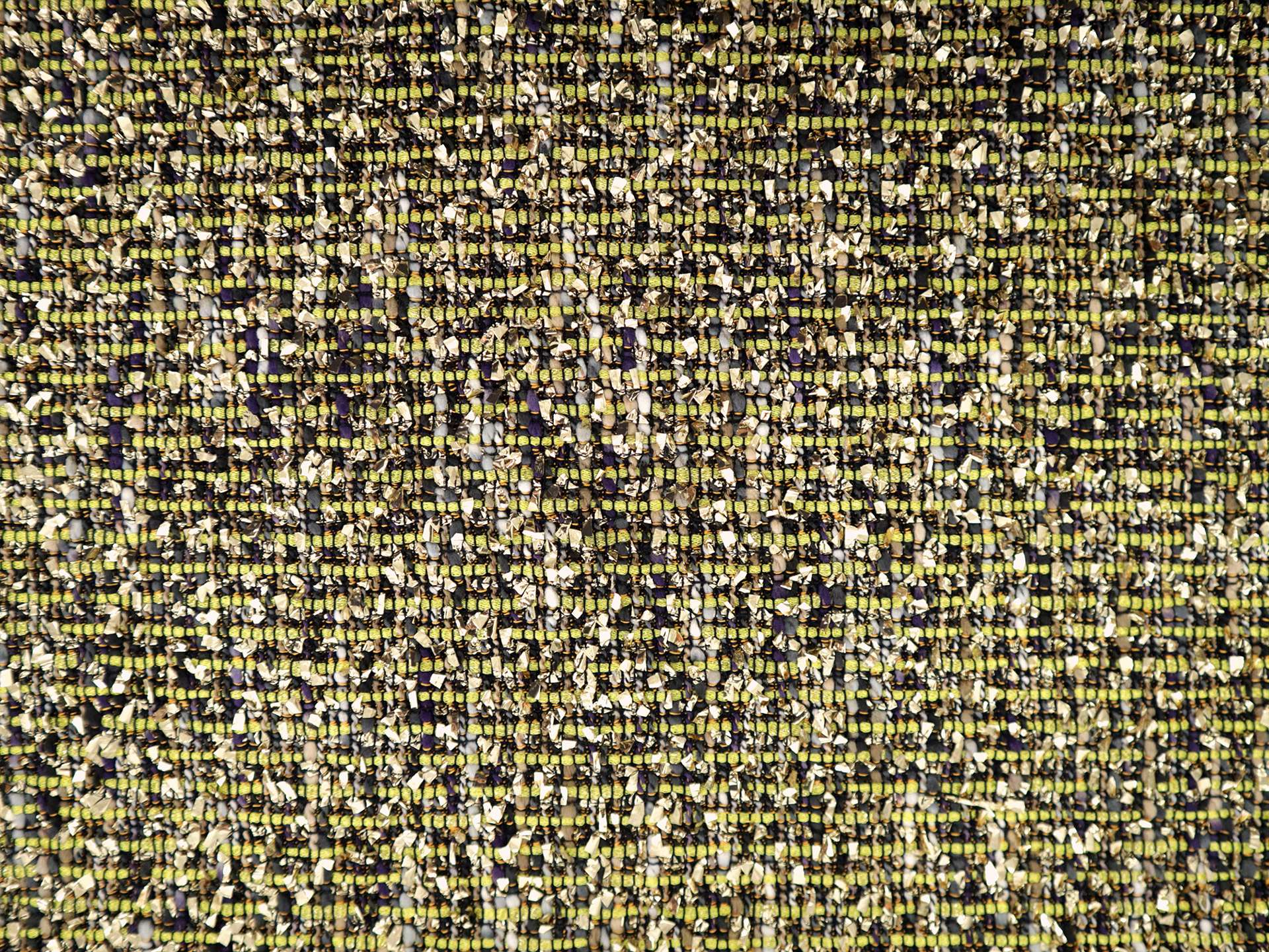 Metallic Tweed in Lime & Gold Multi