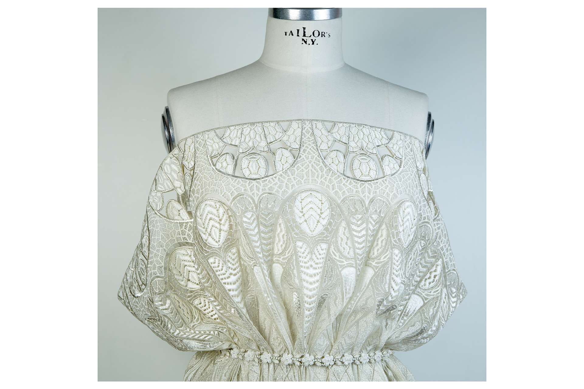 Novelty Heavy Embroidered Tulle with Metallic Accents