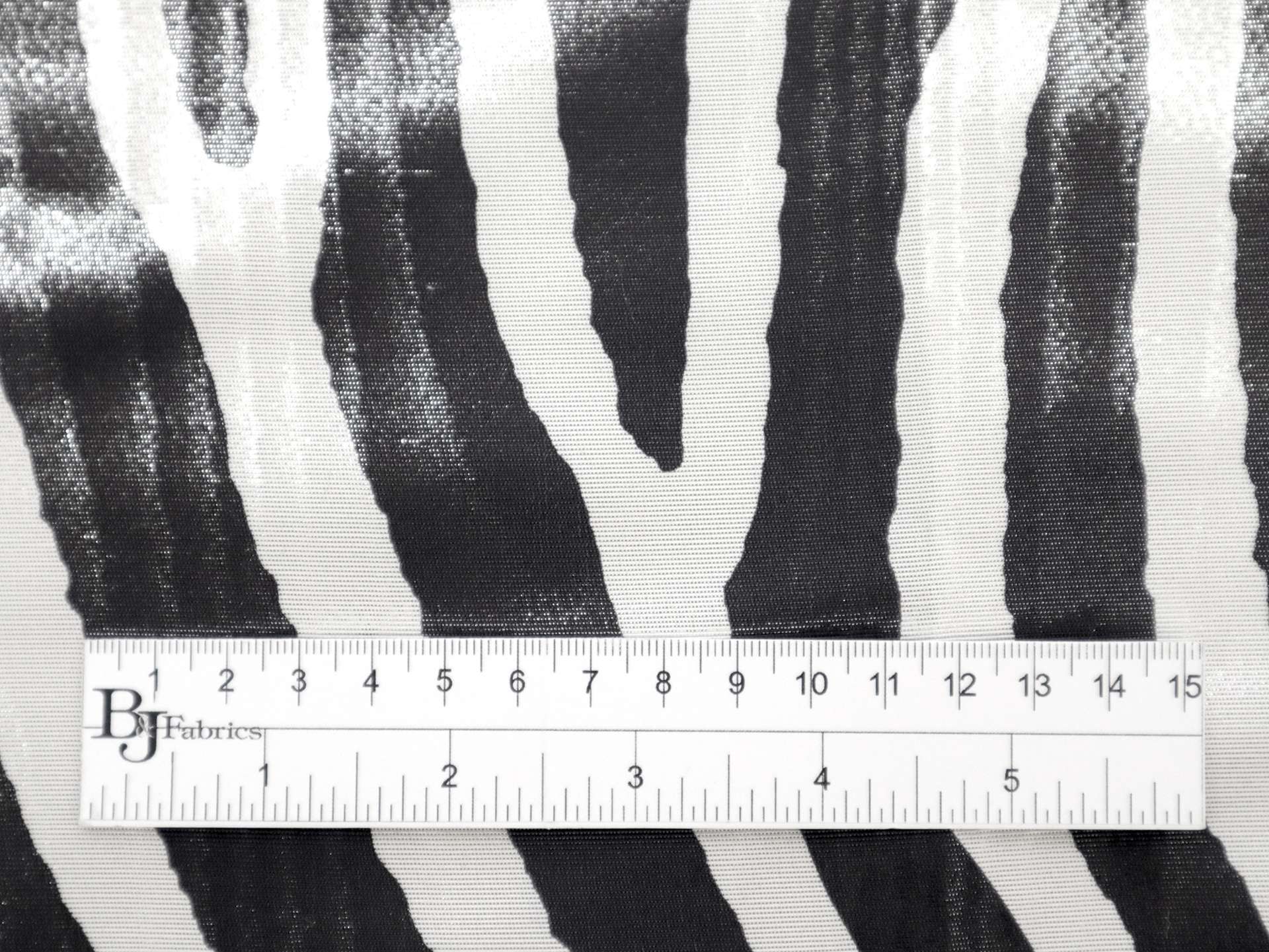 Novelty Faille Lamé with Large Zebra Print