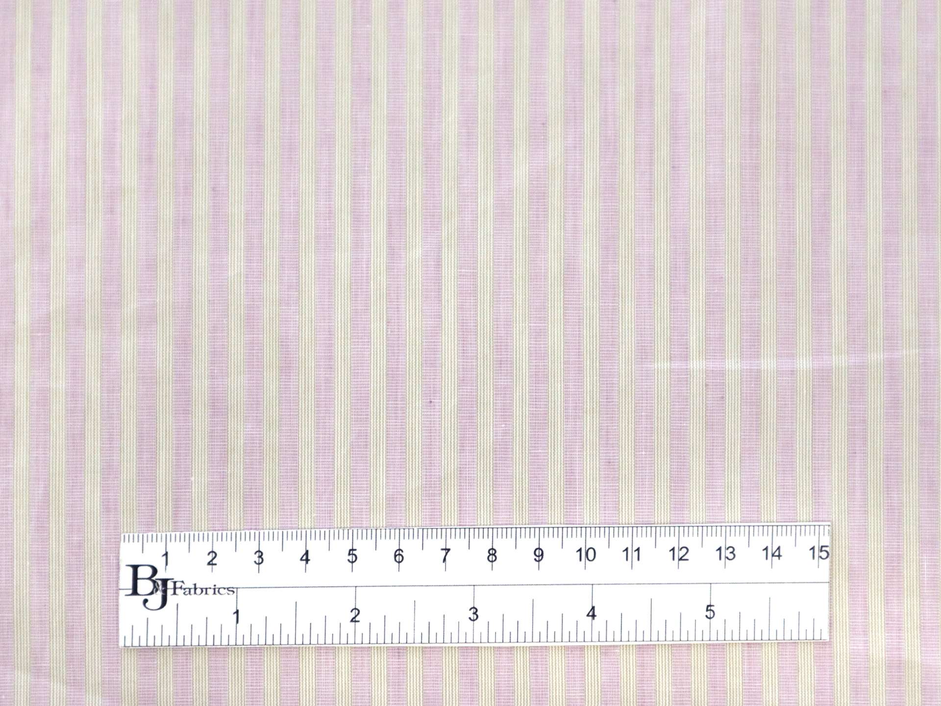 Cotton Woven Stripe in Purple & Taupe