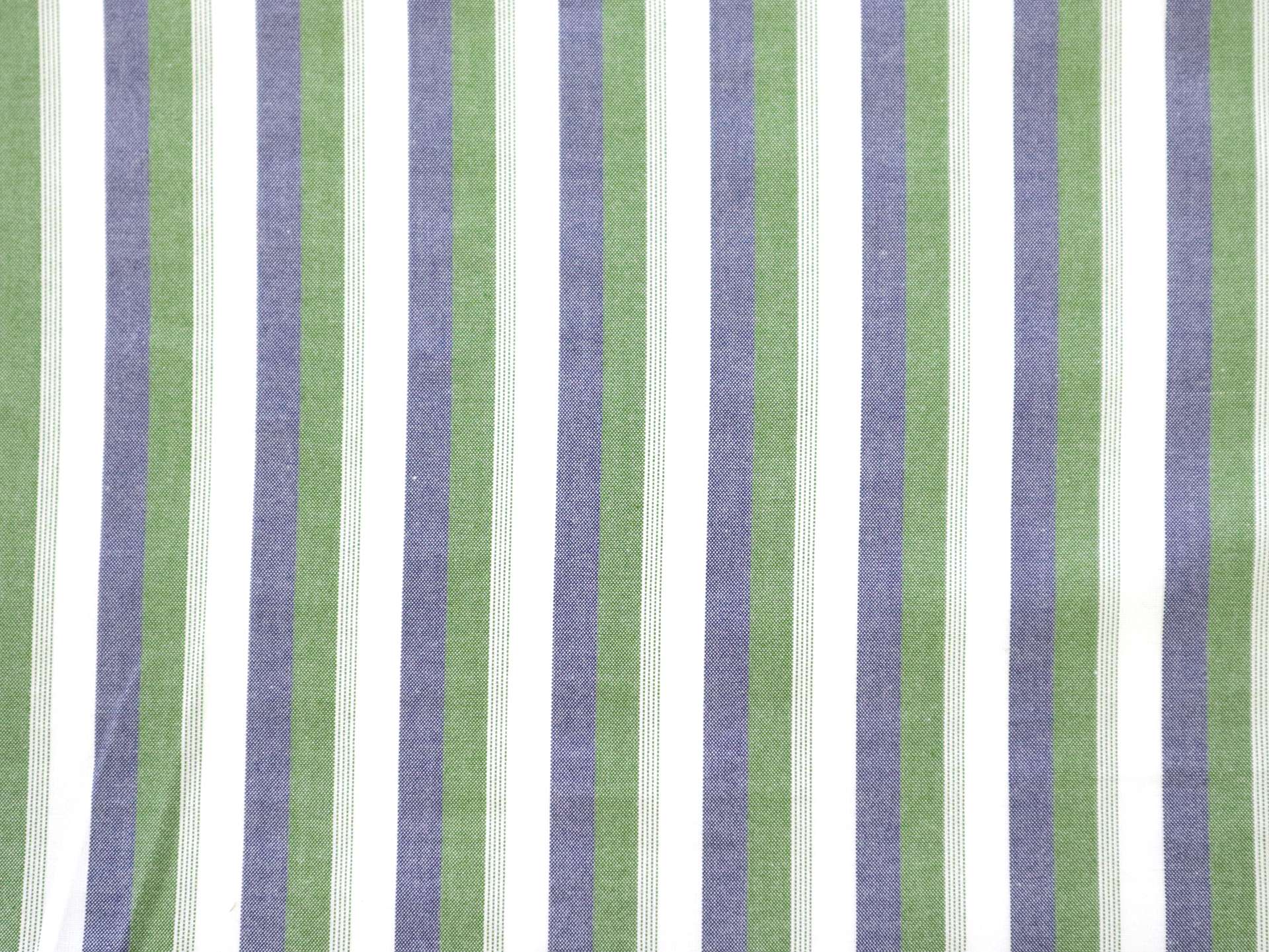 Cotton Woven Shadow Stripe in Blue & Green