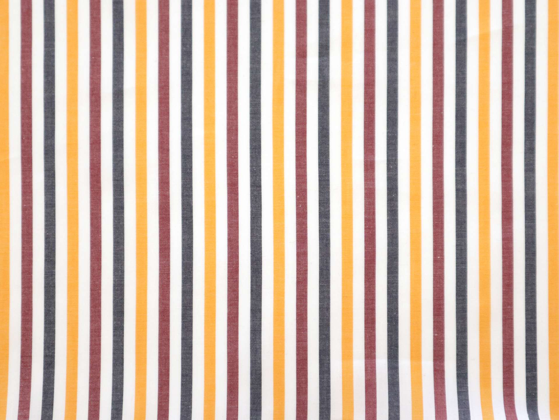 Cotton Woven Stripe in Yellow, Navy & Maroon