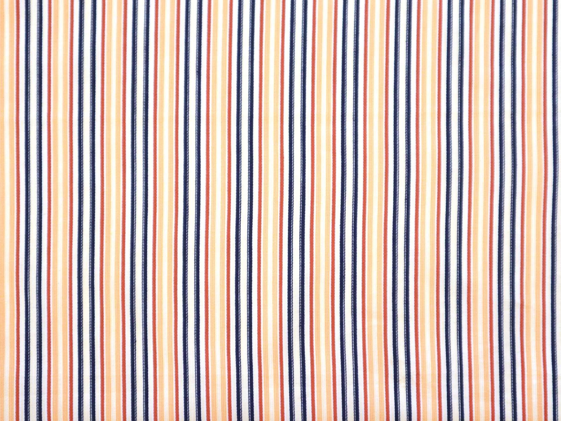 Cotton Stripe in Rust & Navy