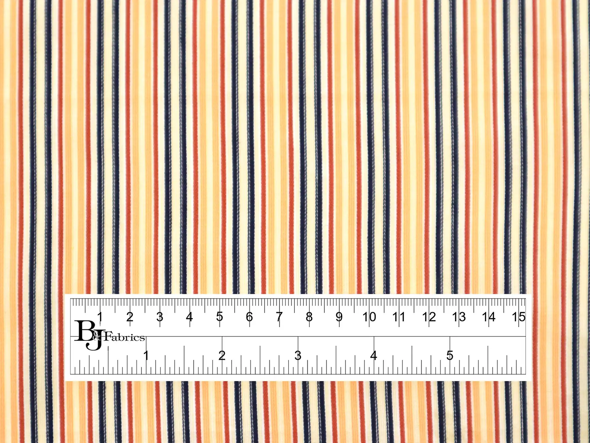 Cotton Stripe in Rust & Navy