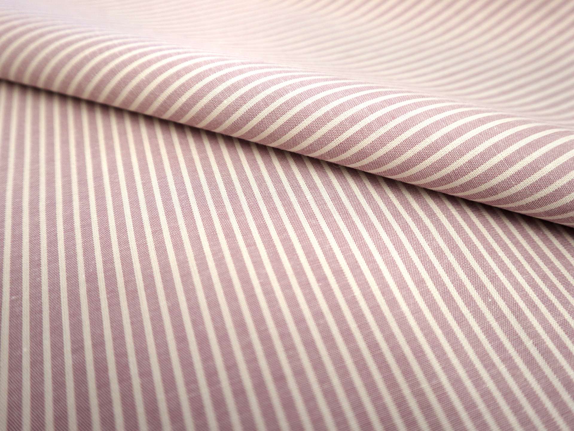 Japanese Cotton Yarn Dye Stripe in Lilac