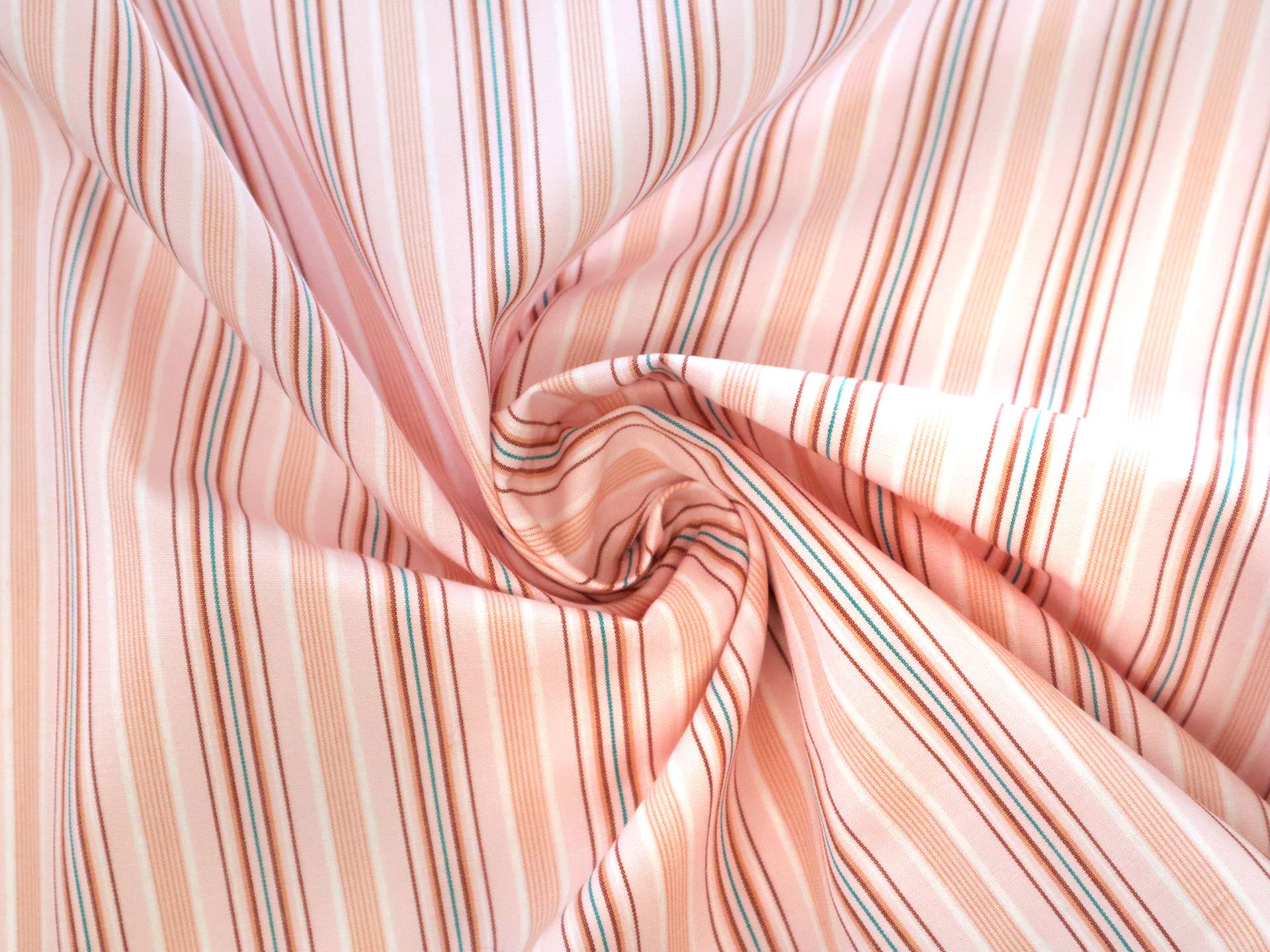 Cotton Woven Multitrack Stripe in Pink & Orange