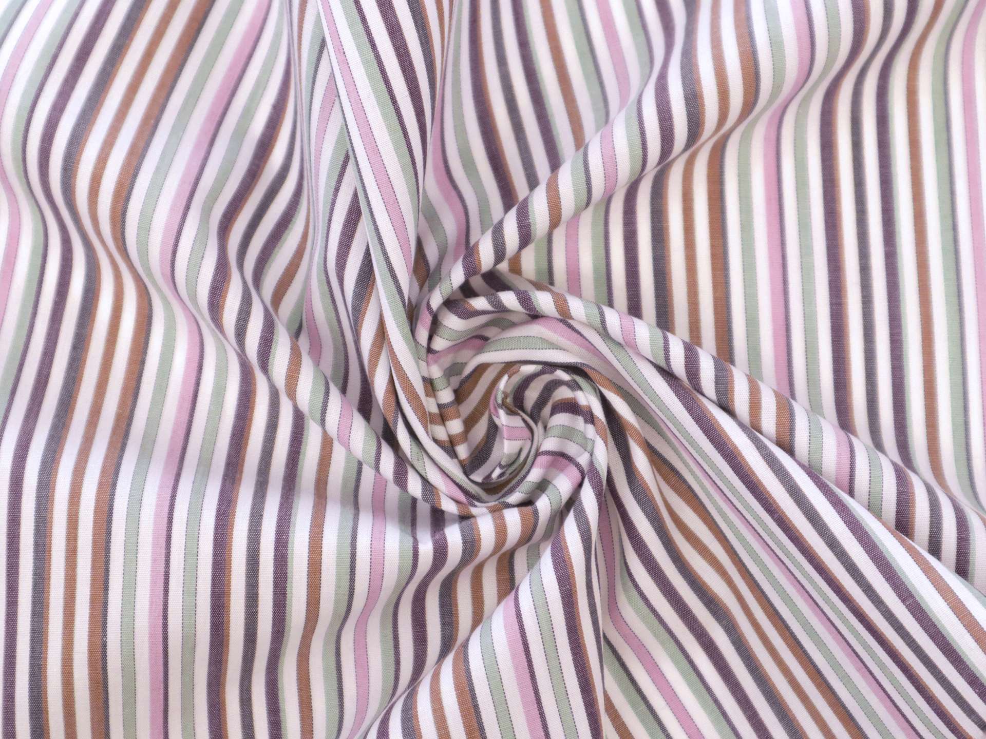 Cotton Woven Multitrack Stripes in Multi