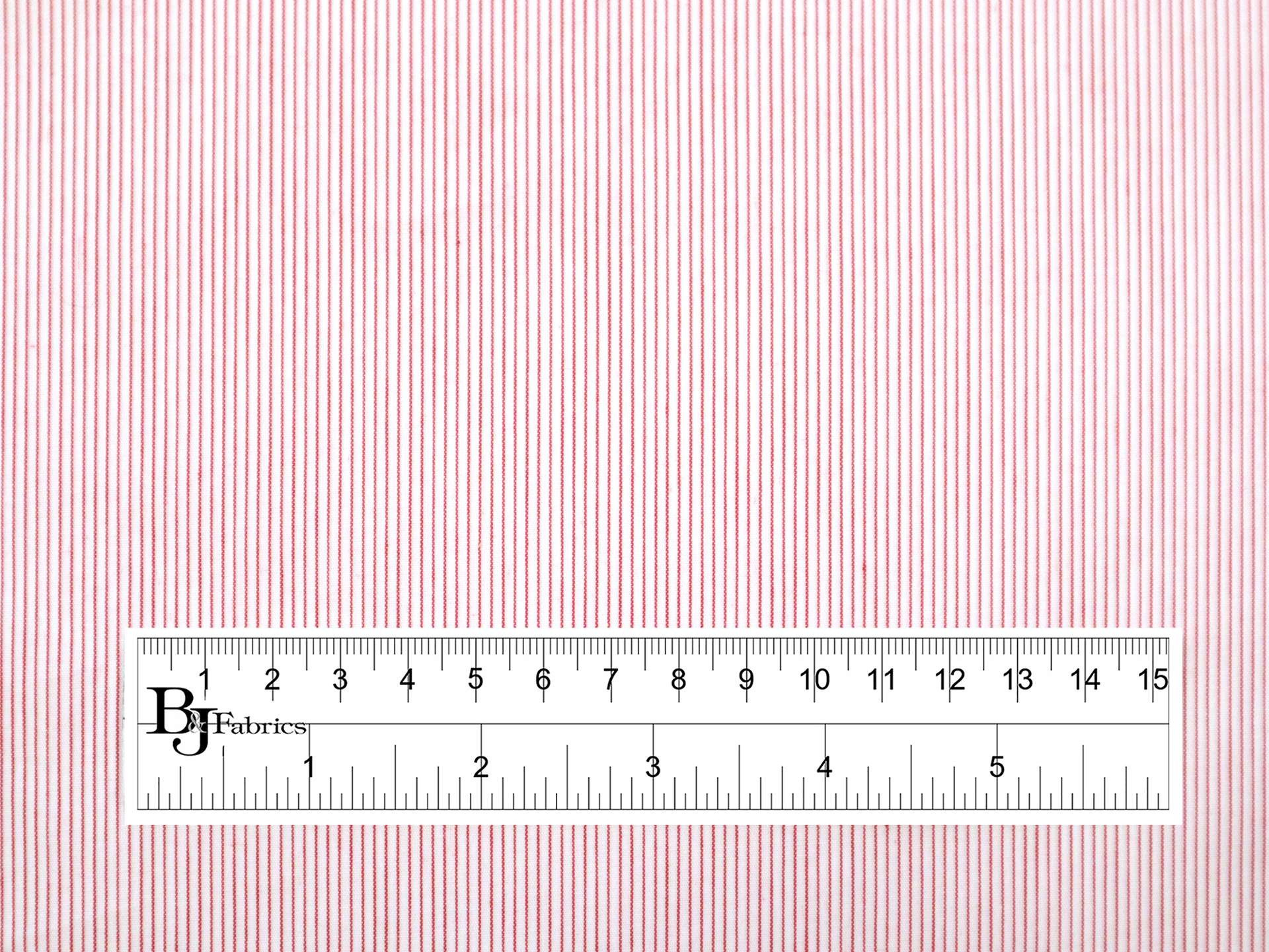 Cotton Shirting Pinstripe in Red