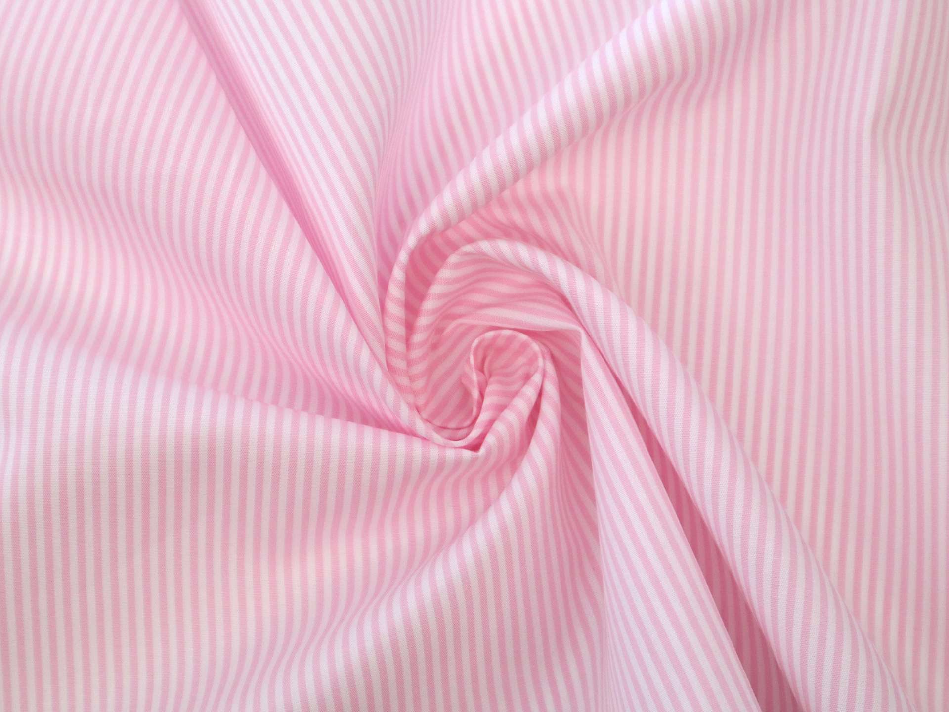 Cotton Woven Candy Stripe in Pink
