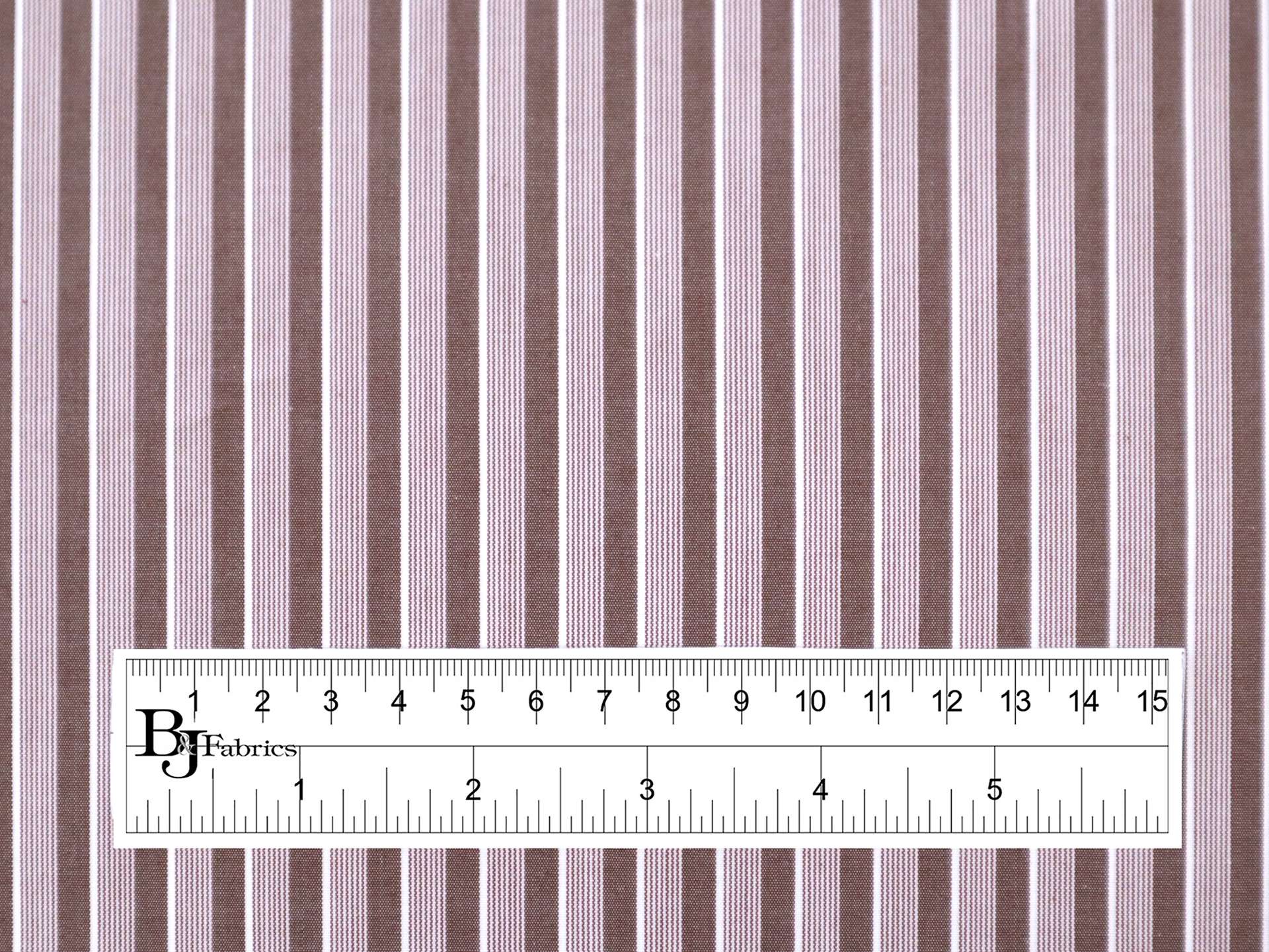 Cotton Woven Multitrack Stripe in Oxblood