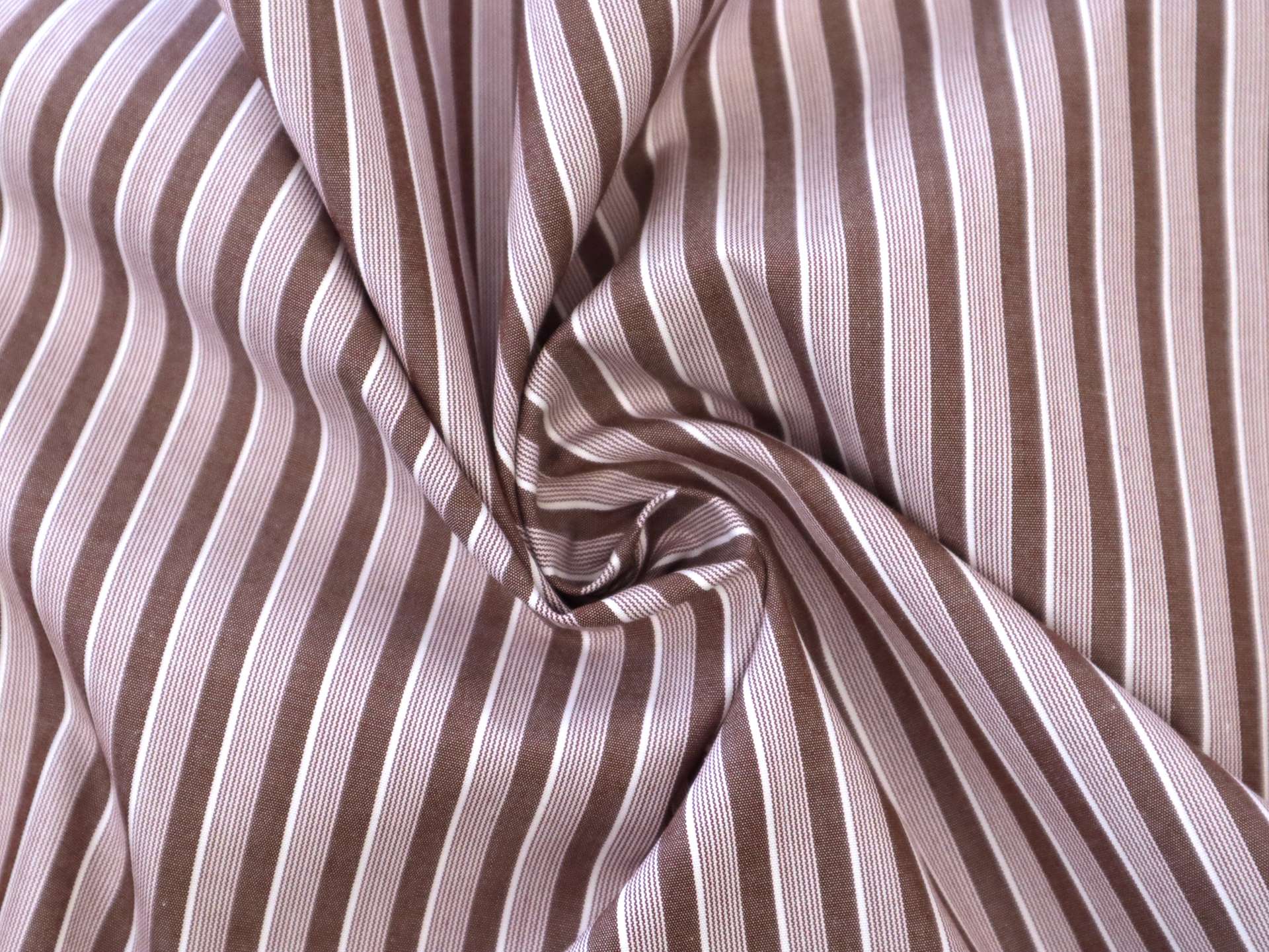 Cotton Woven Multitrack Stripe in Oxblood