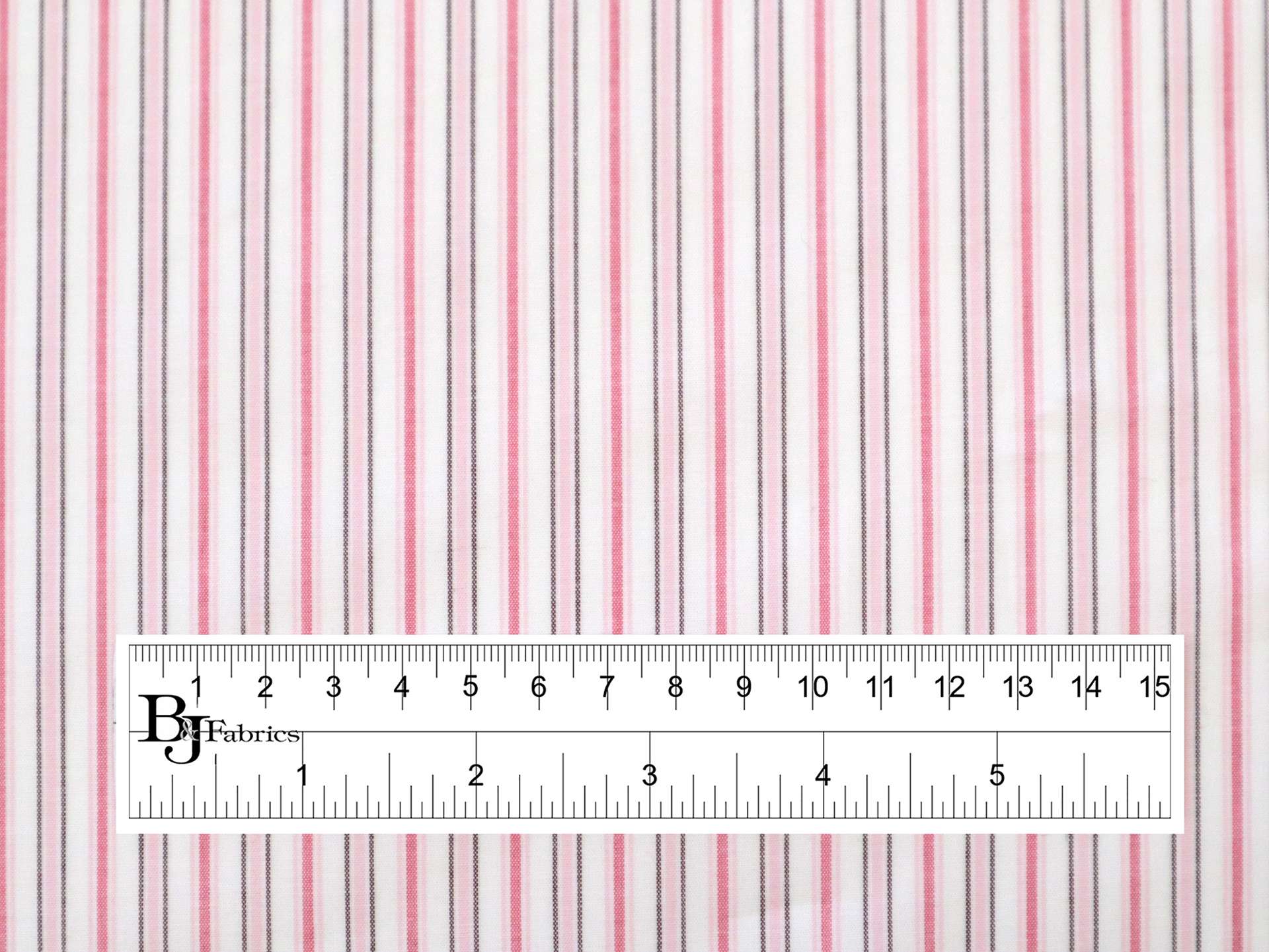 Cotton Lycra Woven Multitrack Stripe in Pink