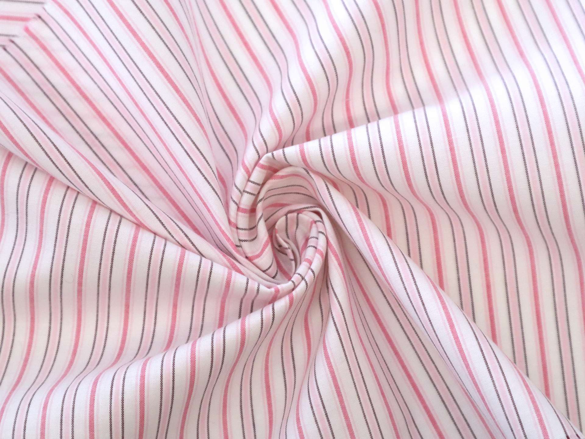 Cotton Lycra Woven Multitrack Stripe in Pink