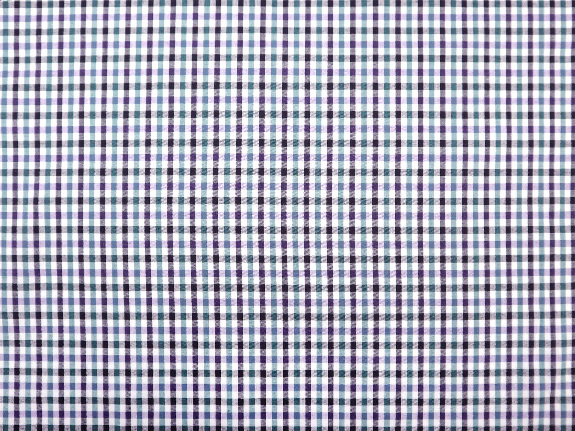 1/8" Cotton Gingham in Black, Lilac & Green