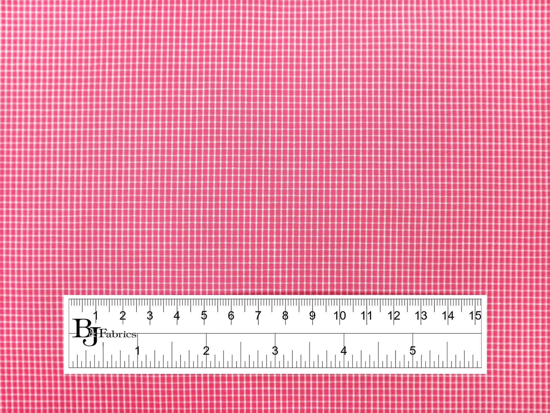 Cotton Petite Check Shirting in Fuchsia