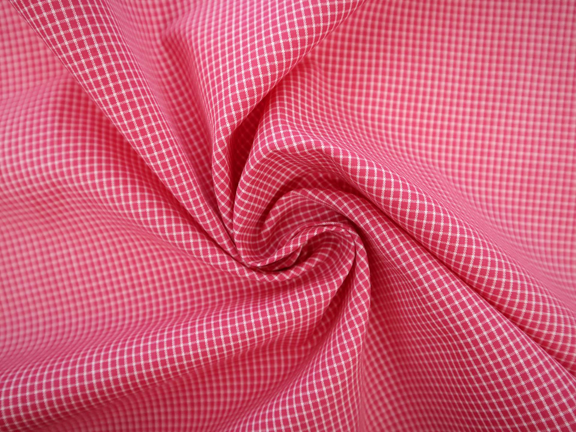 Cotton Petite Check Shirting in Fuchsia