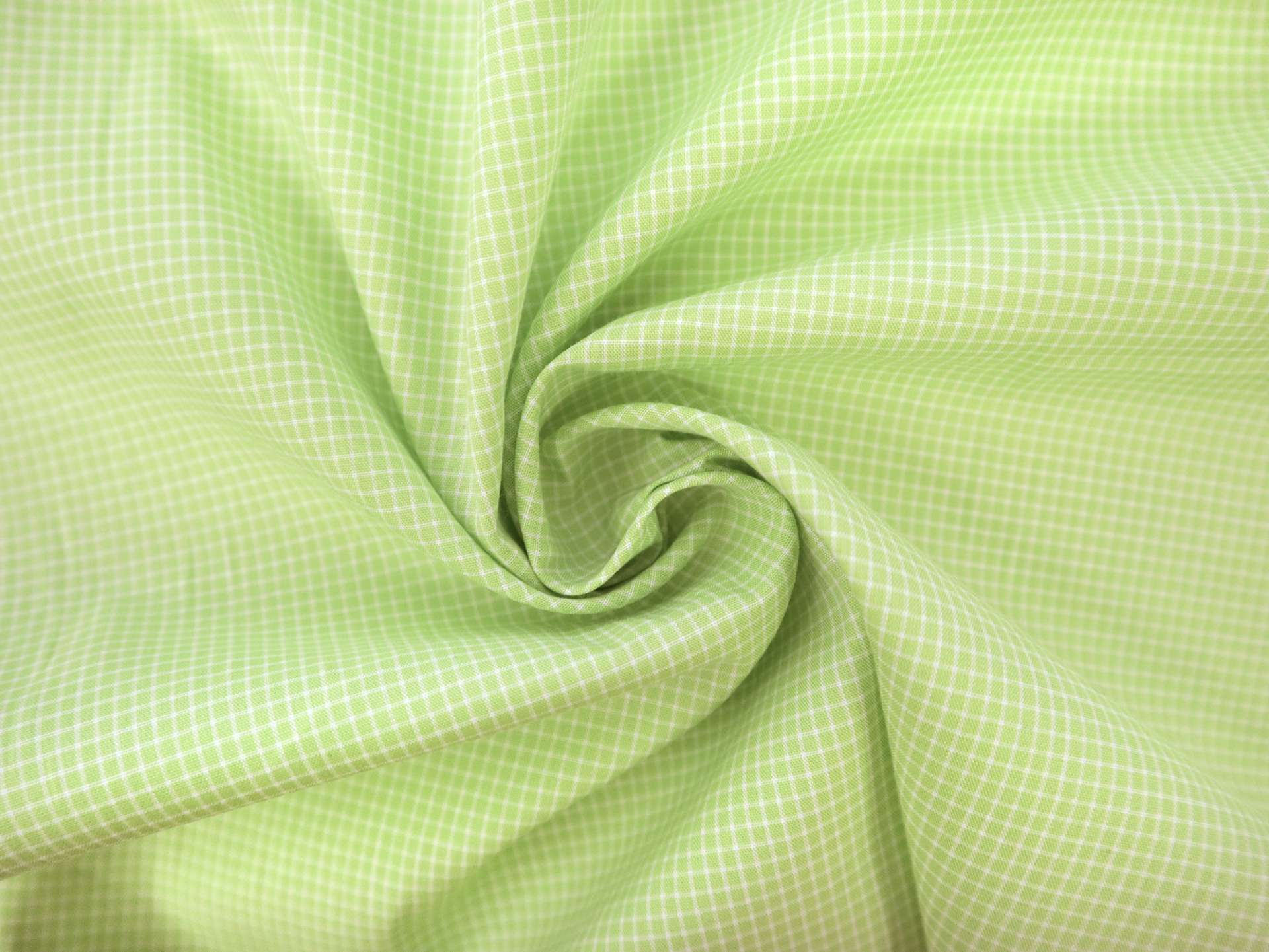 Cotton Petite Check Shirting in Neon Green