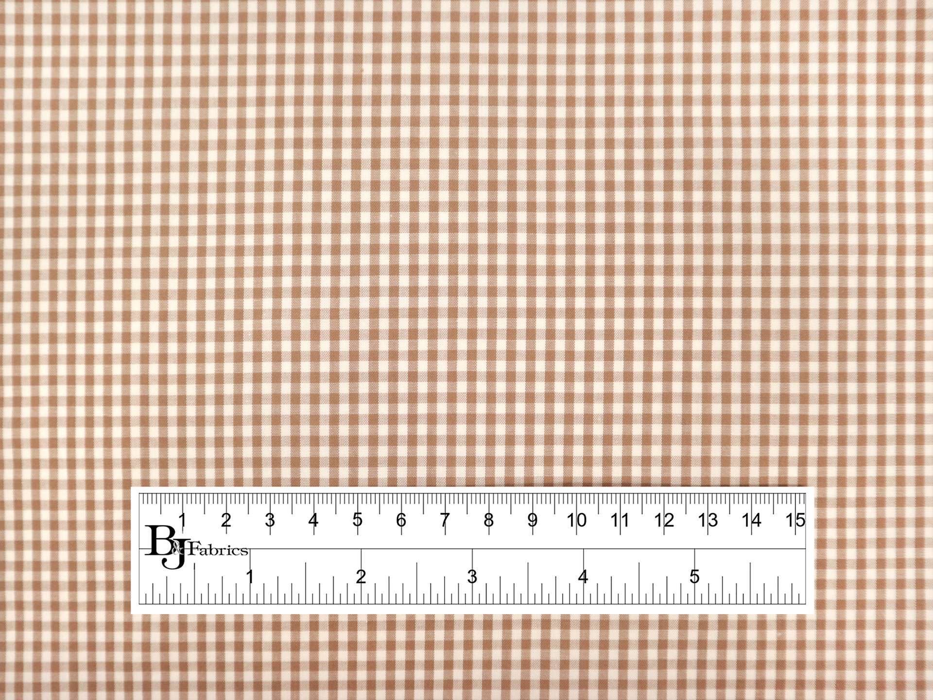1/8" Cotton Gingham in Toffee 