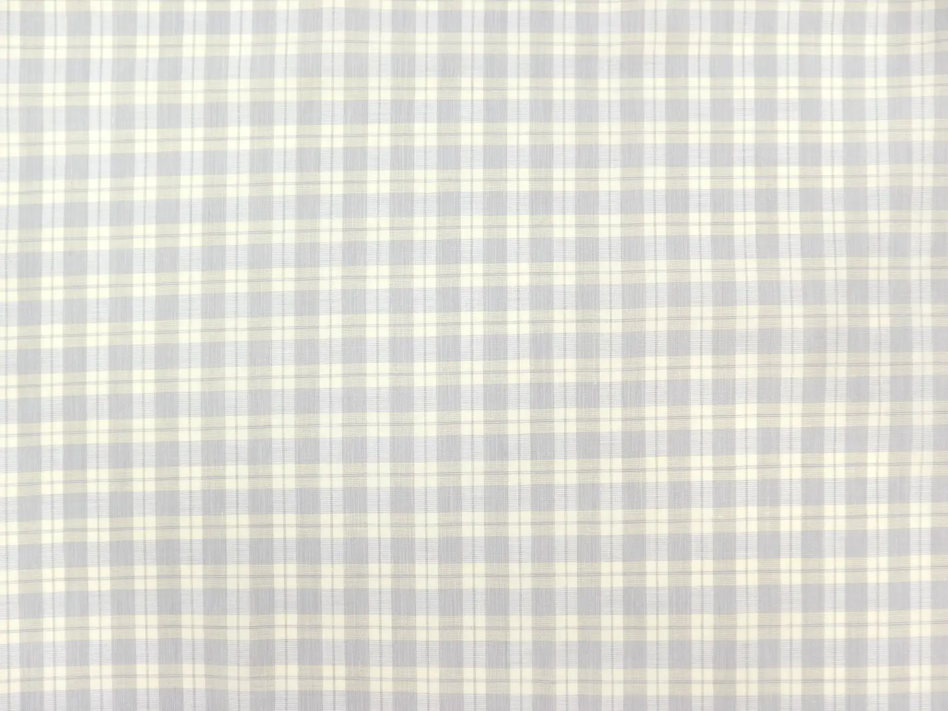 Cotton Plaid Shirting in Butter & Grey