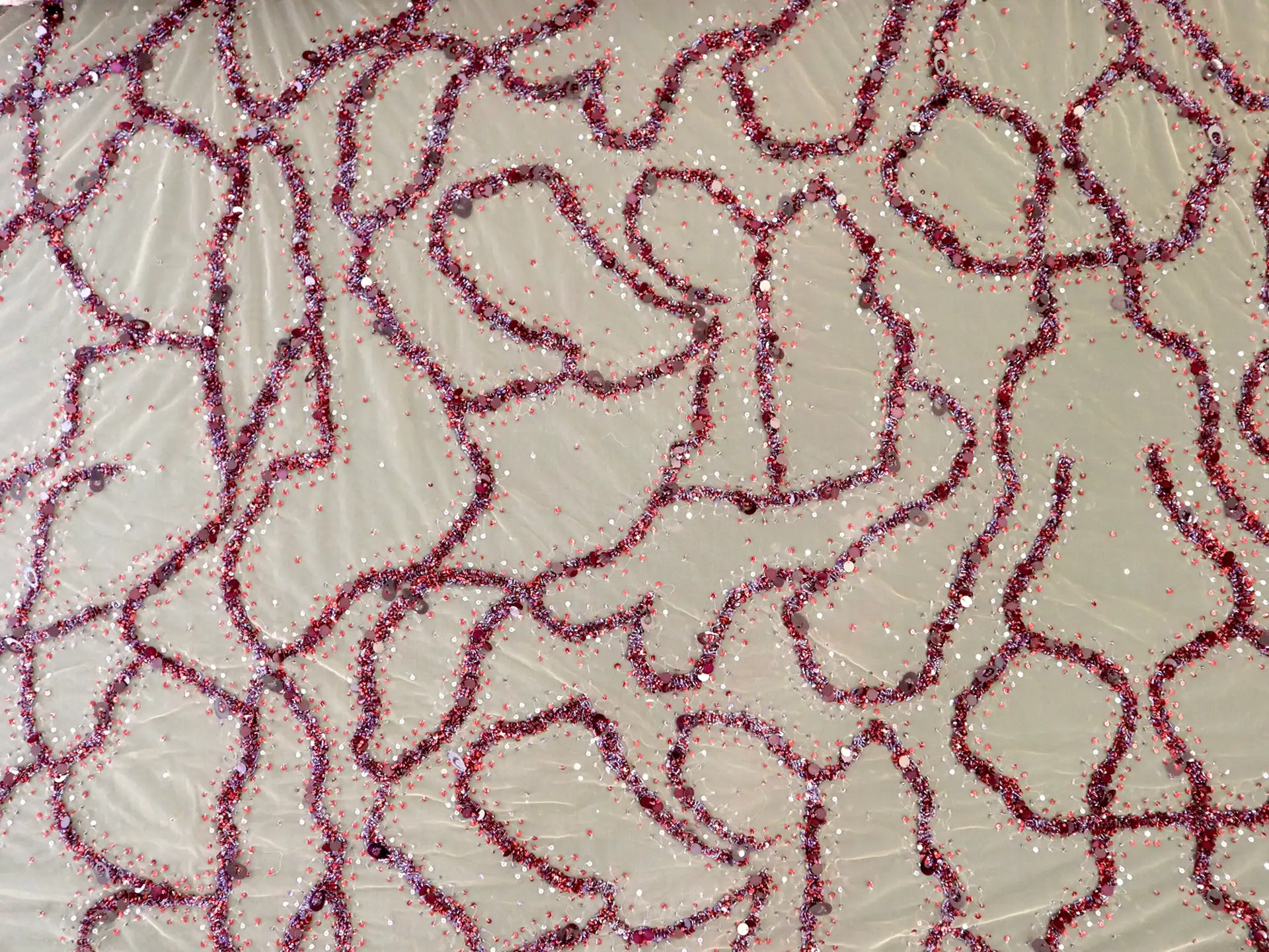 Beaded Novelty in Aubergine
