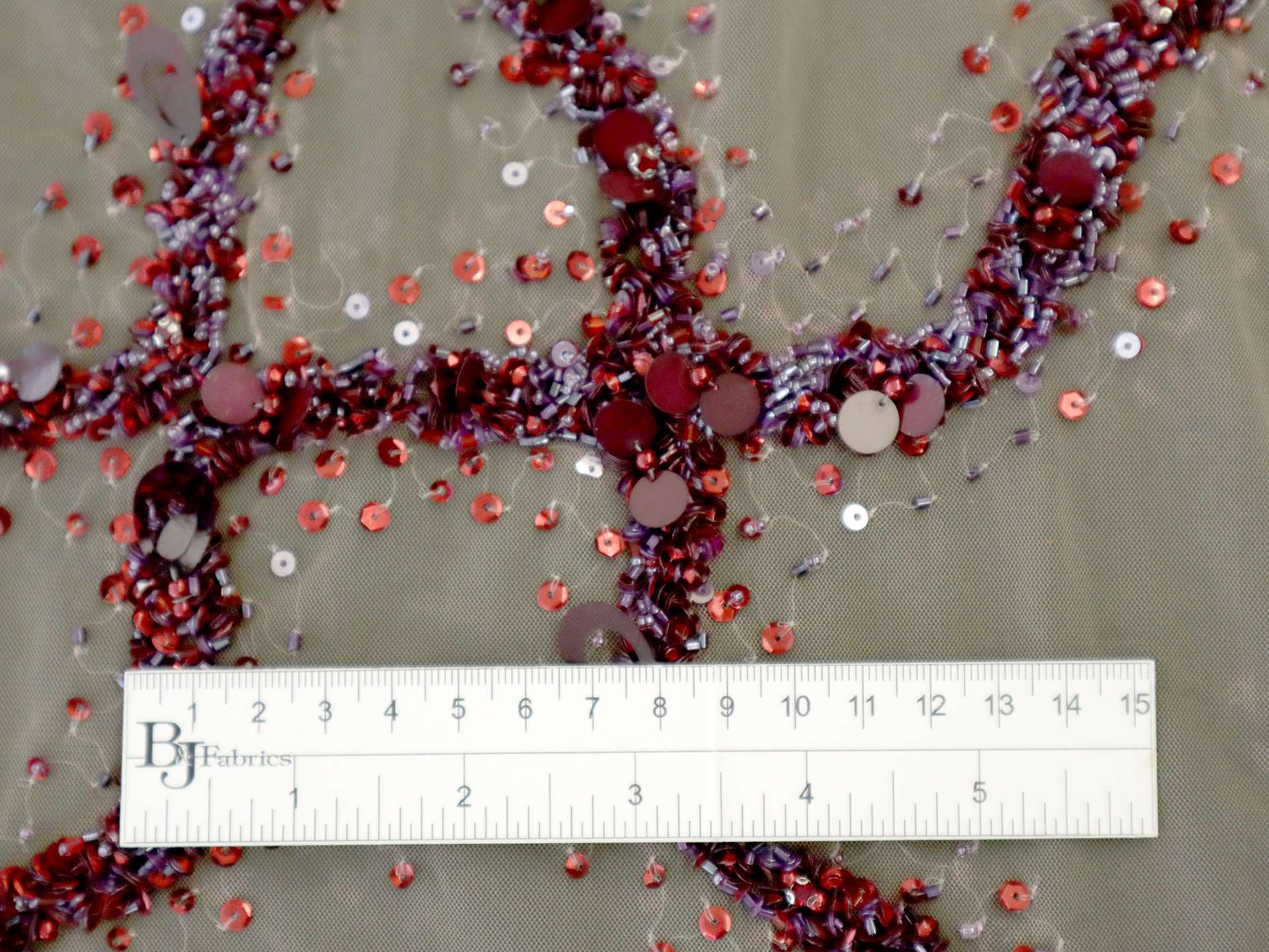 Beaded Novelty in Aubergine