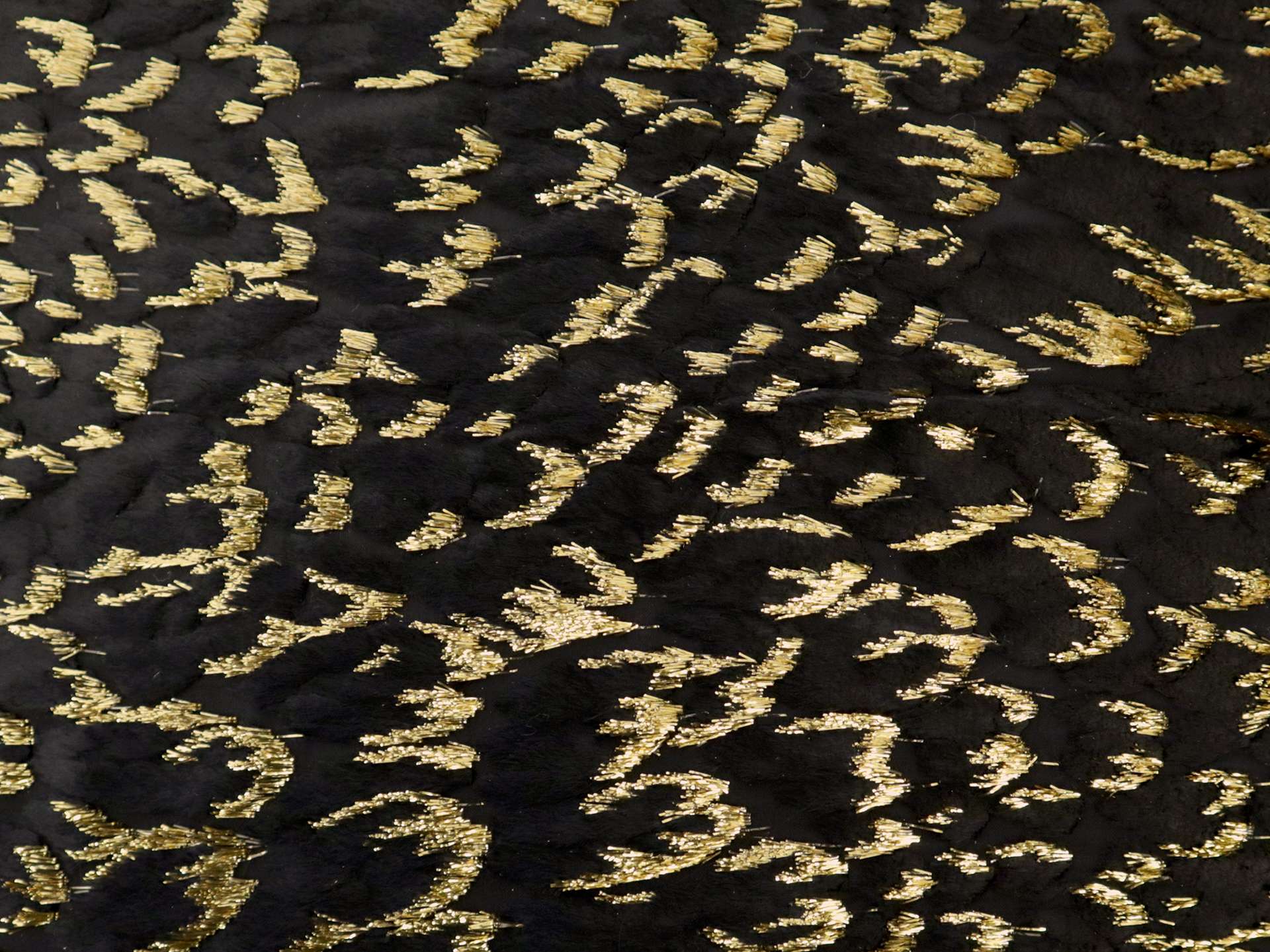 Silk & Lurex Blend Burnout Velvet in Gold/Black