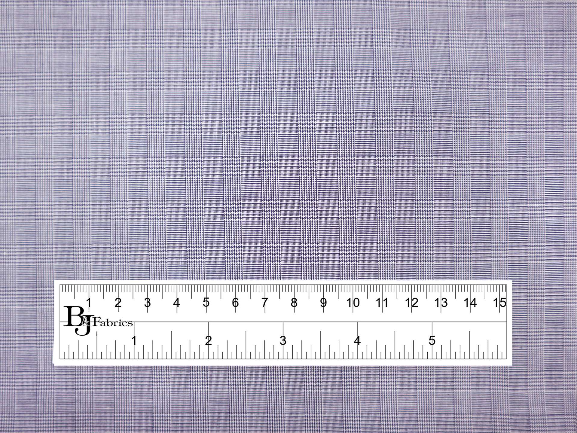 Cotton Glen Check Shirting in Indigo