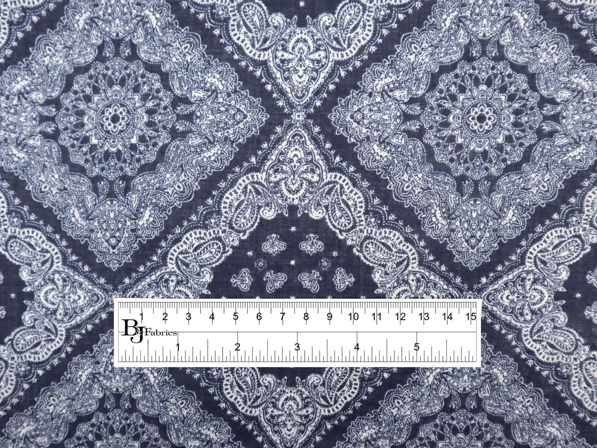 Japanese Cotton Voile with Paisley Print