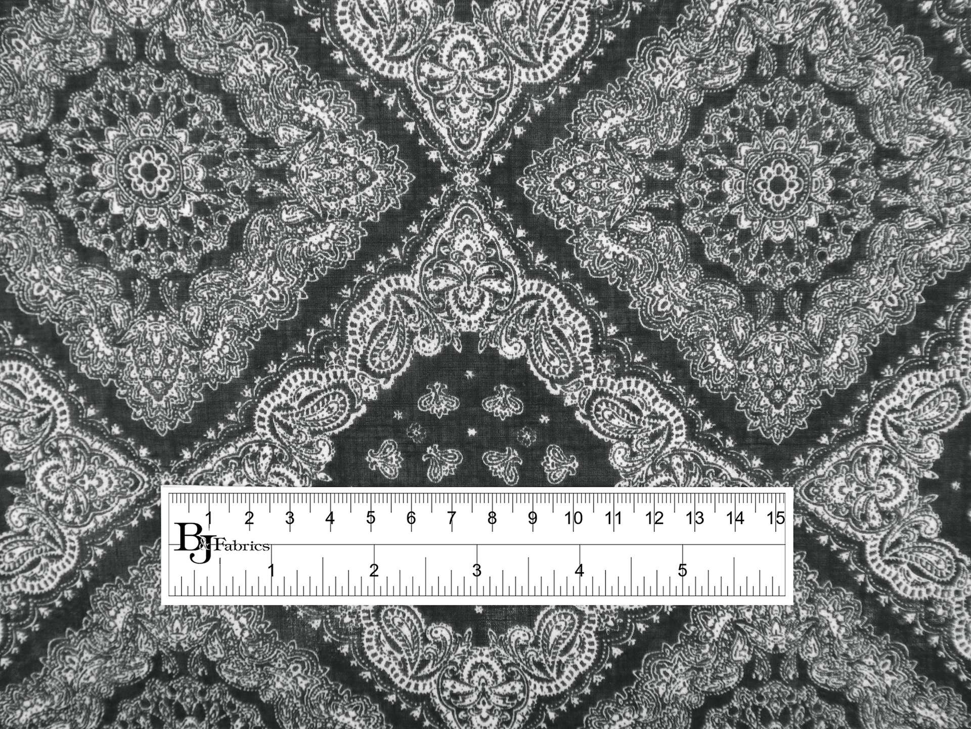 Japanese Cotton Voile with Paisley Print