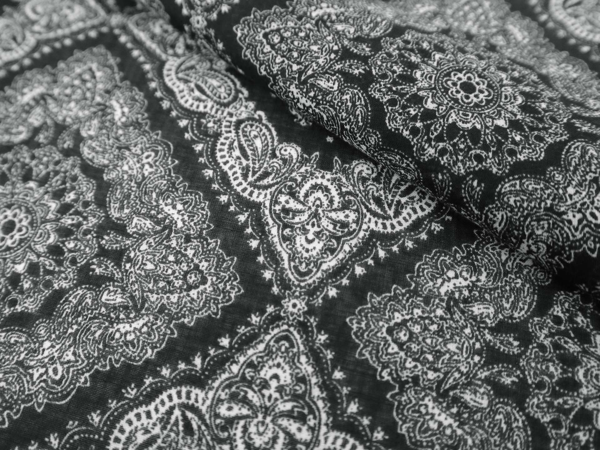 Japanese Cotton Voile with Paisley Print