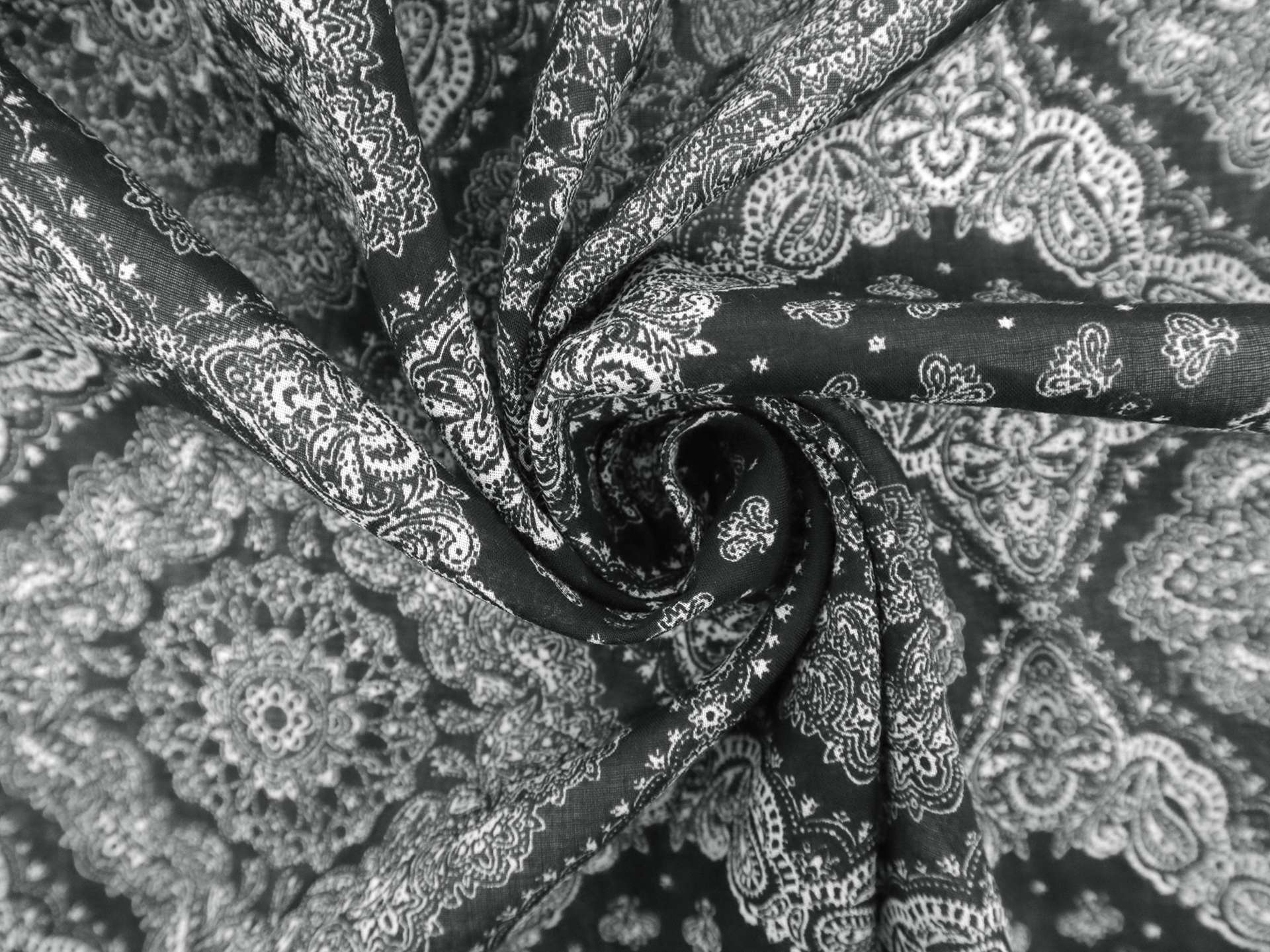 Japanese Cotton Voile with Paisley Print