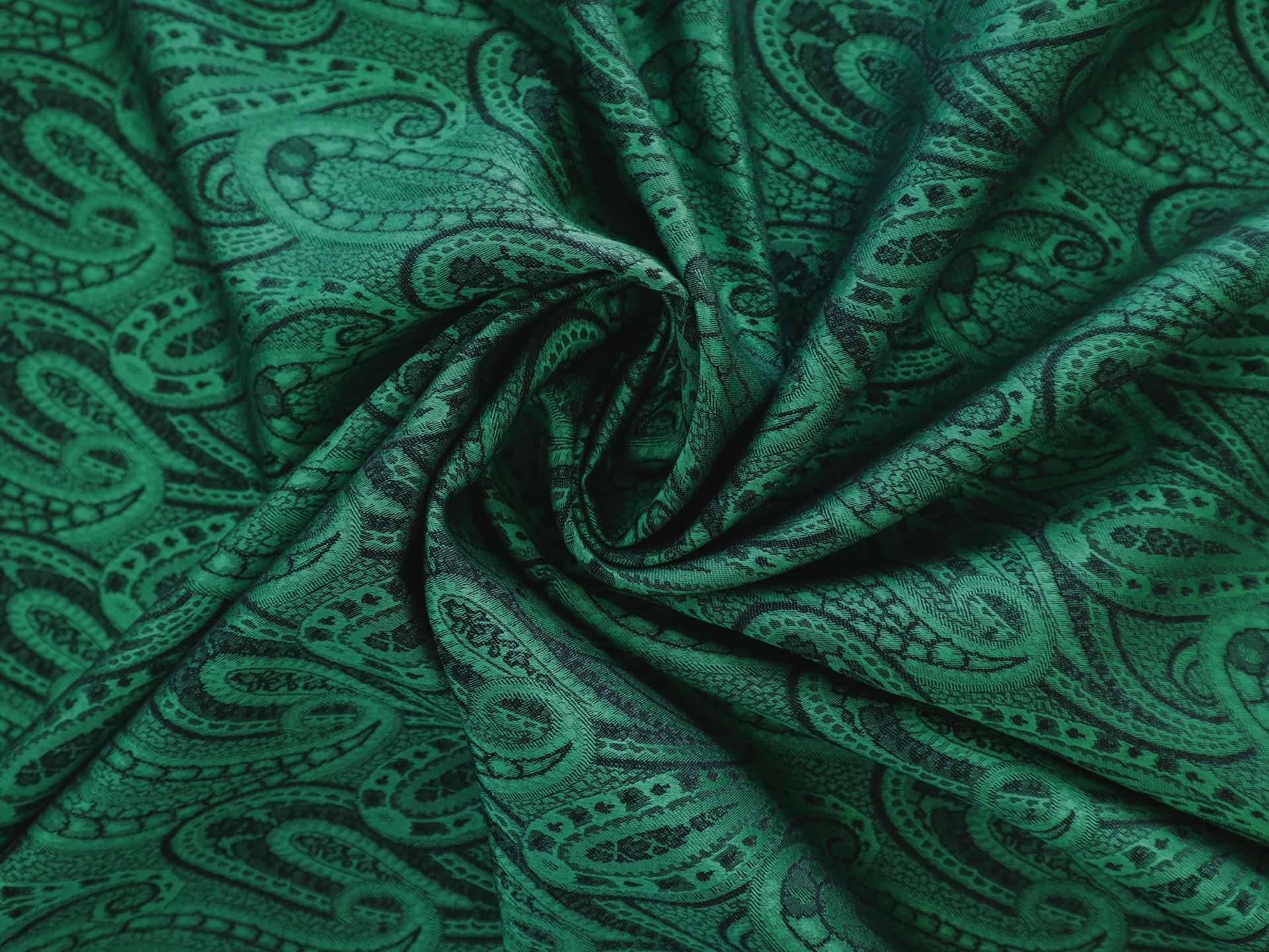 Silk and Wool Jacquard with Paisley Pattern