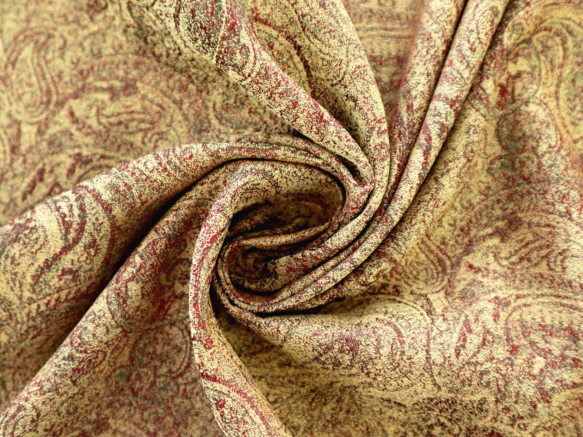 Polyester Jacquard with Paisley Pattern