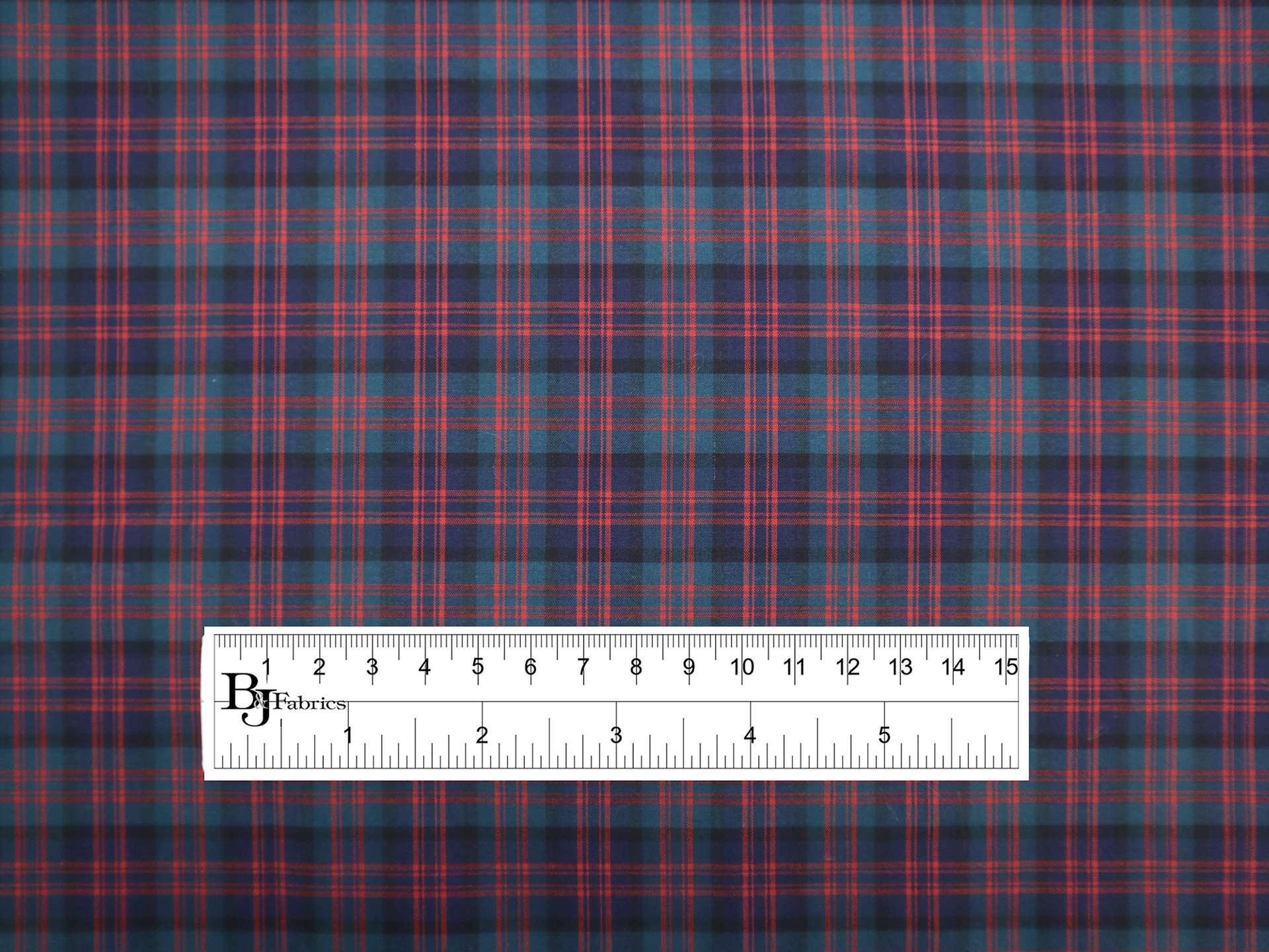 Pima Cotton Tartan Plaid in Blue Red
