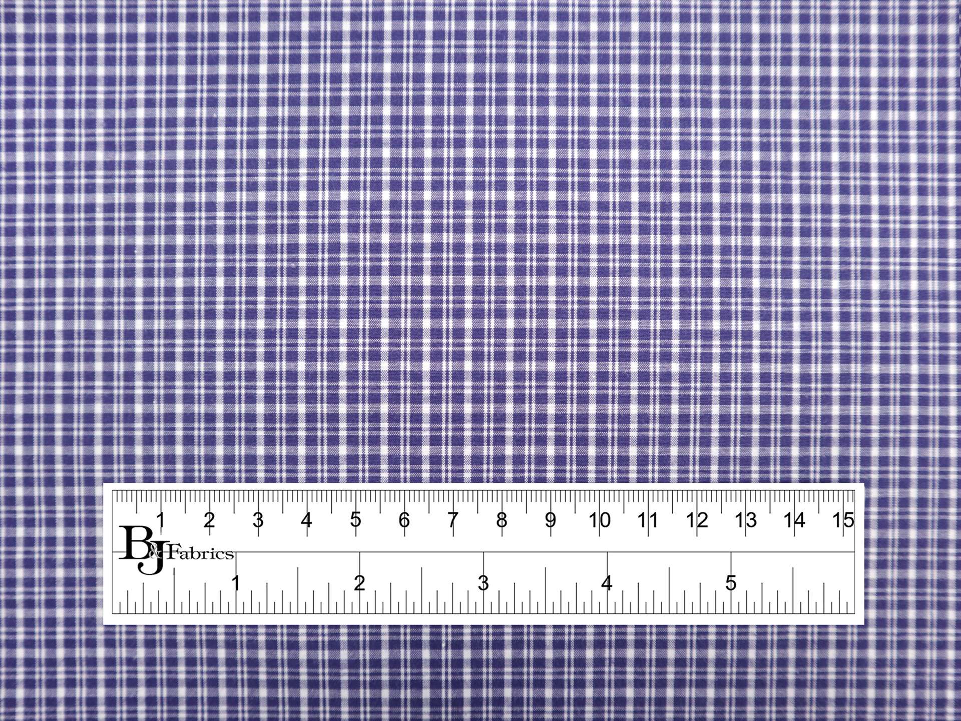 Cotton Plaid Shirting in Indigo
