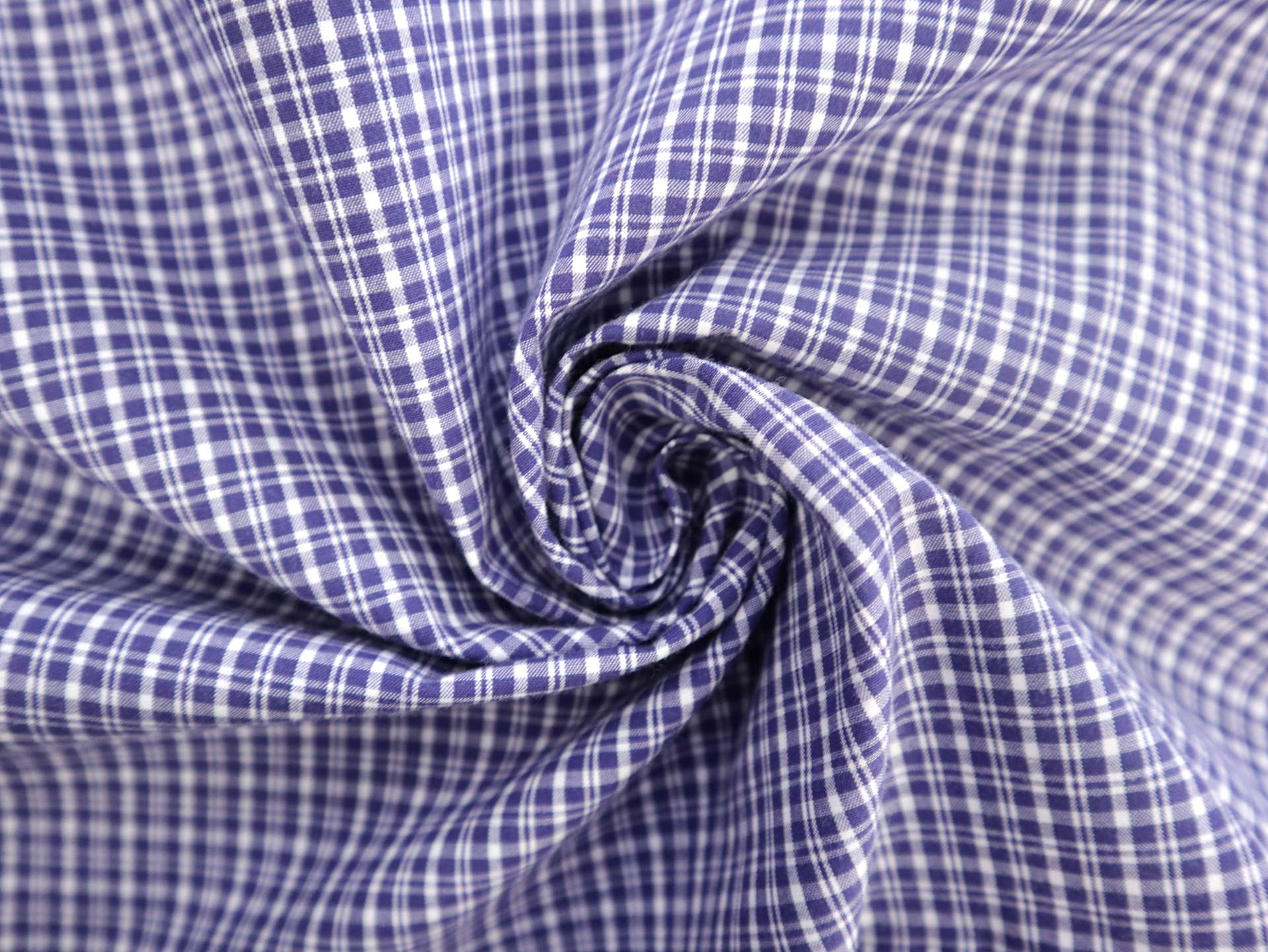 Cotton Plaid Shirting in Indigo