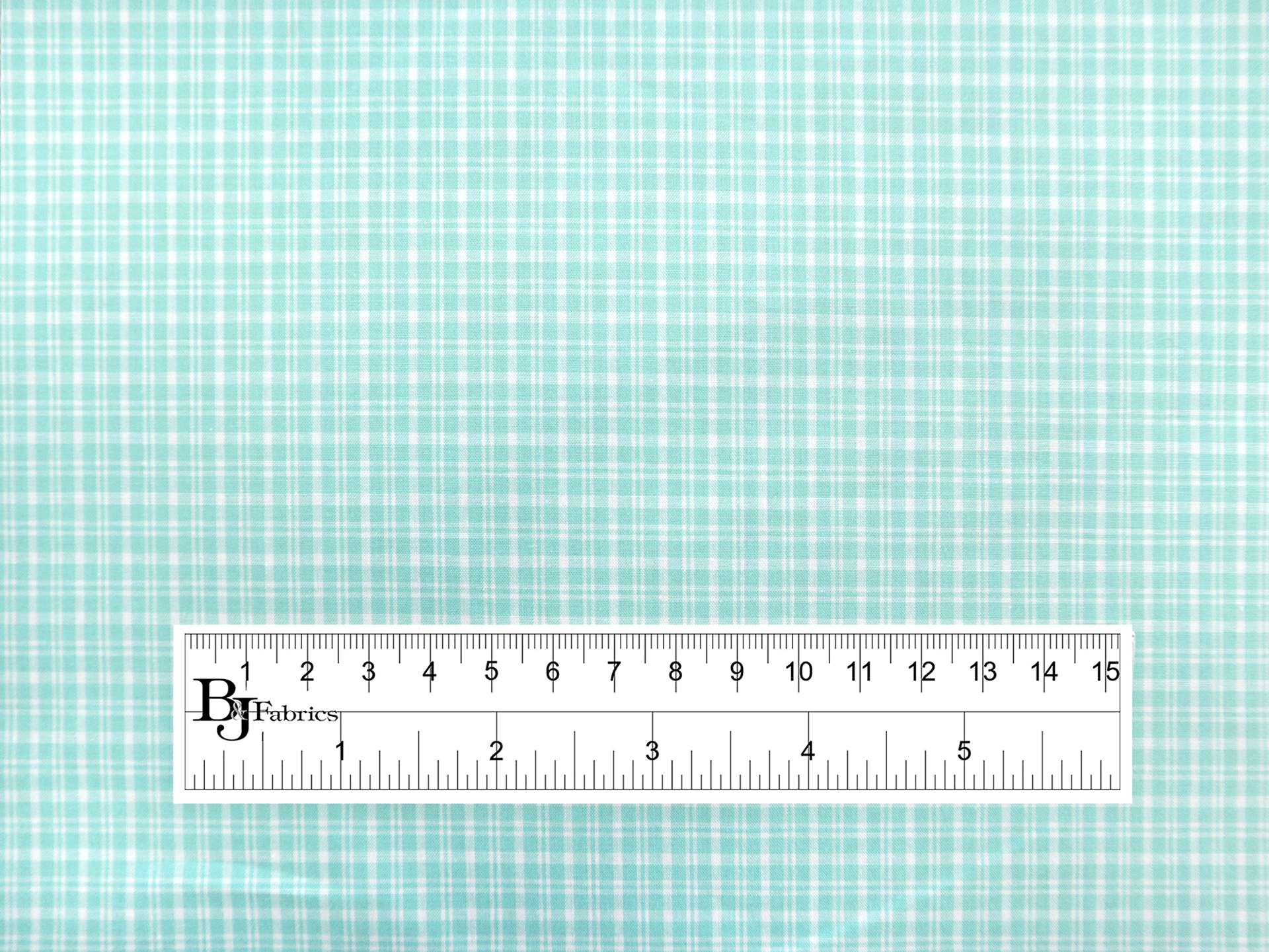 Cotton Plaid Shirting in Mint Green
