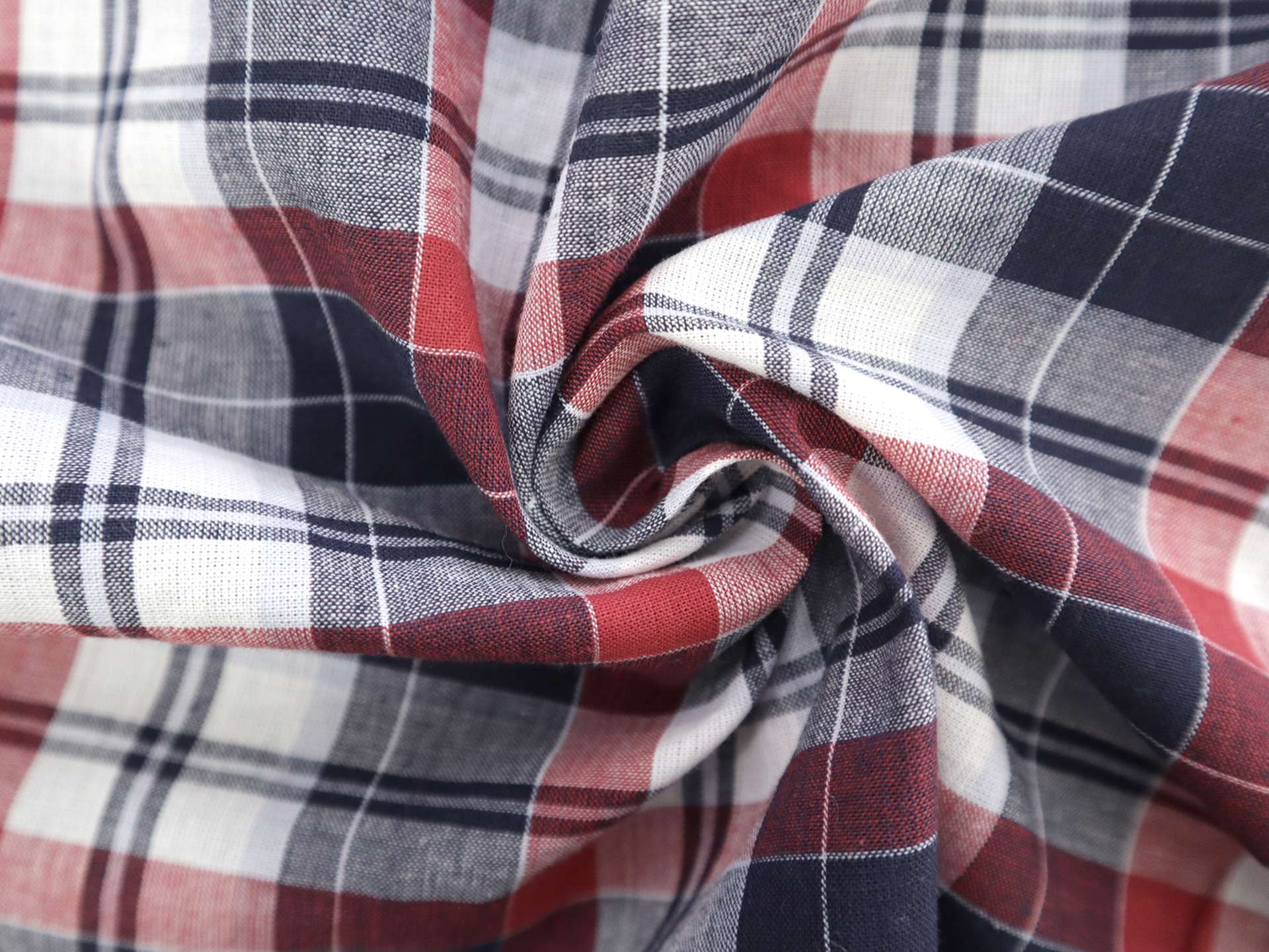 Cotton Plaid Shirting in Americana