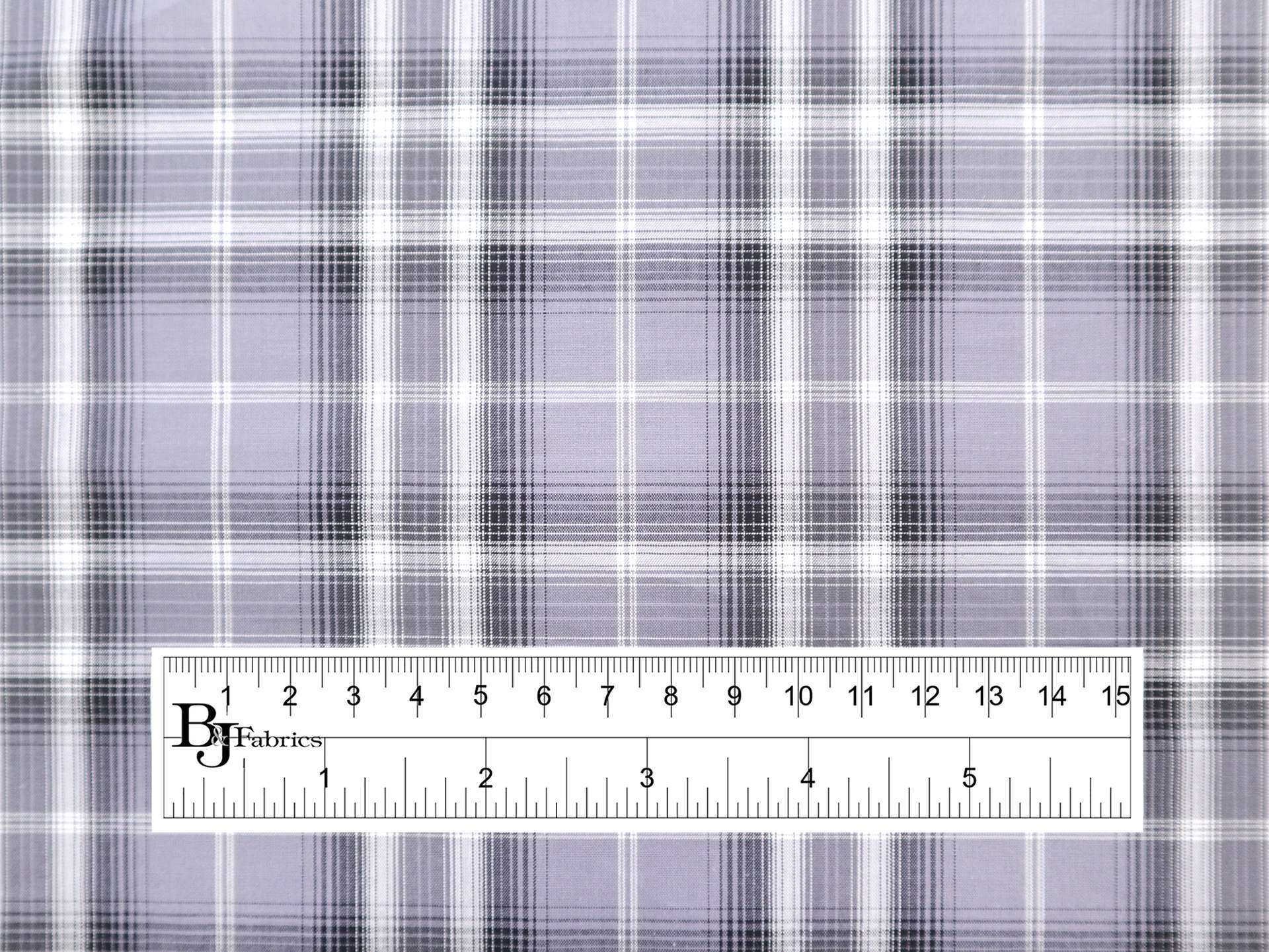 Cotton Plaid Shirting in Grey