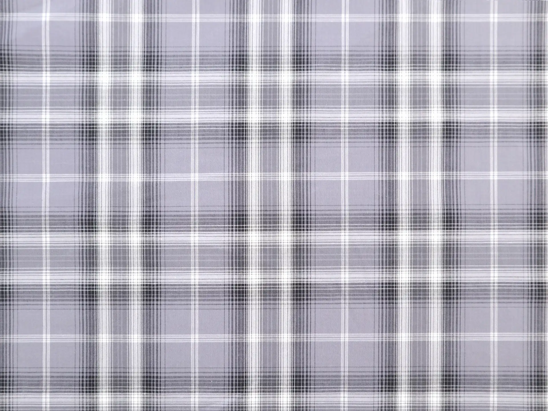 Cotton Plaid Shirting in Grey