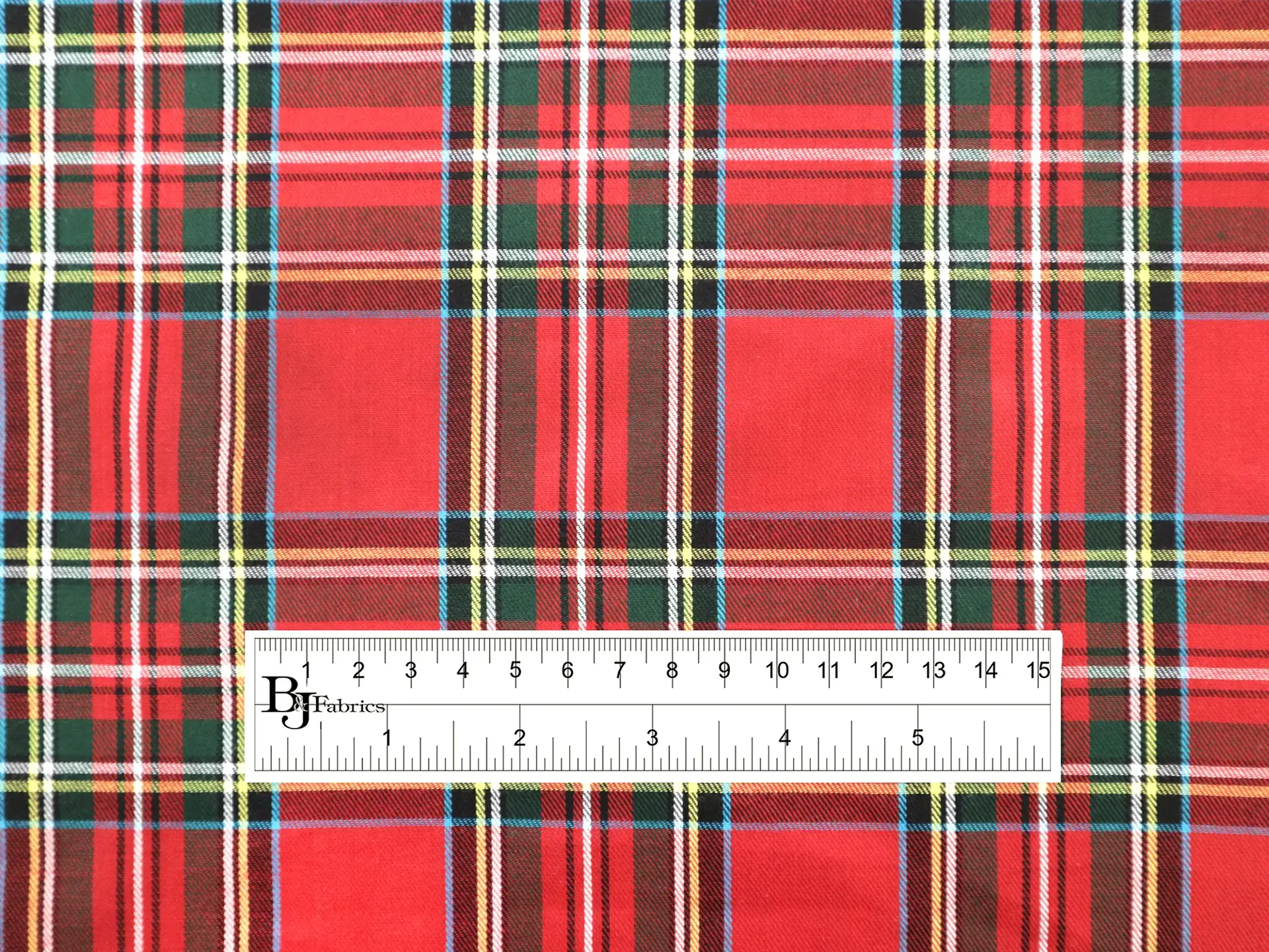 Cotton Stewart Tartan Twill Shirting in Red